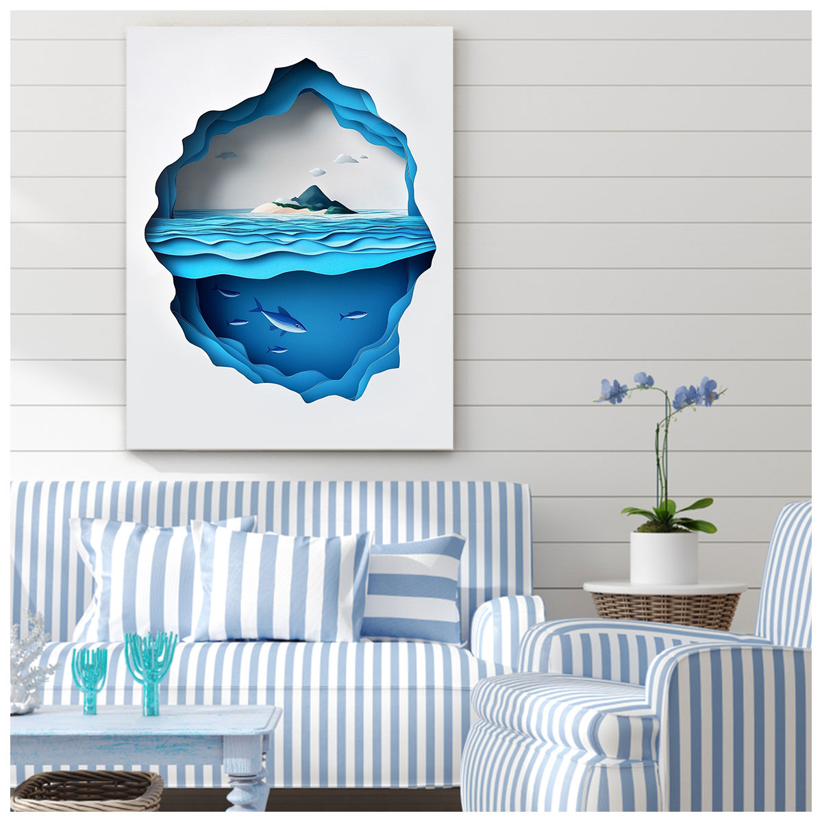 Hidden Ocean Layers Abstract Artwork