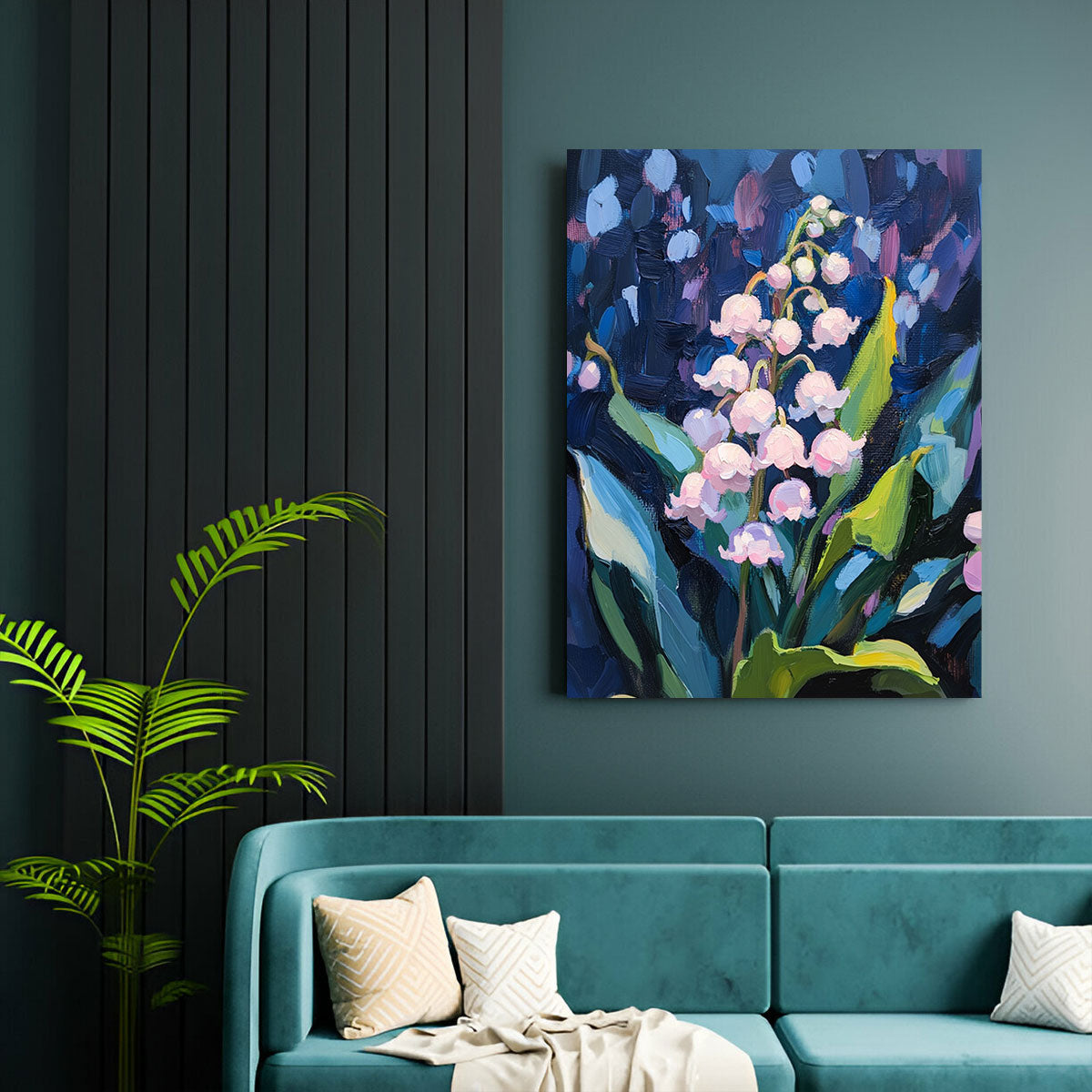 Delicate Lily-of-the-Valley Oil Painting Canvas Wall Art