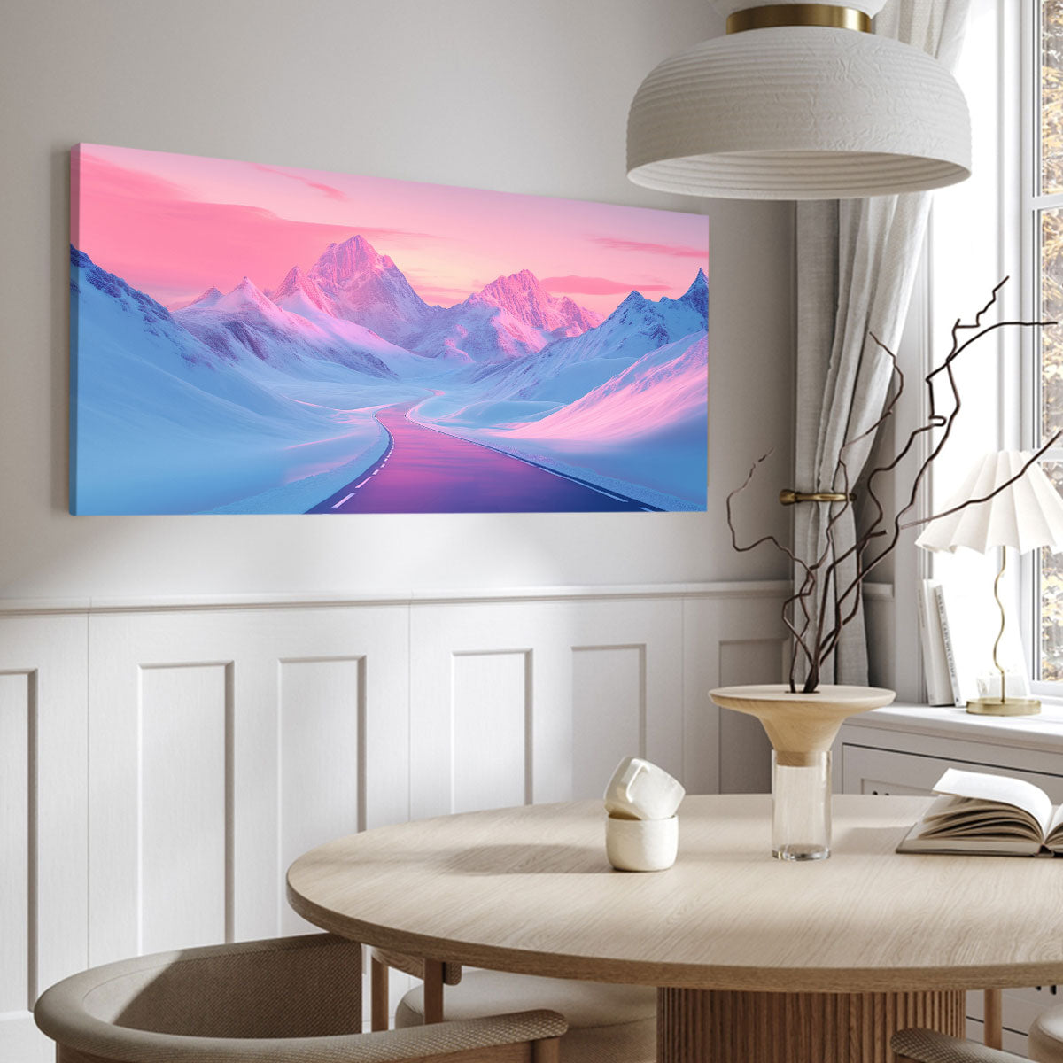 Nature Artwork Road Through Mountain Wall Art