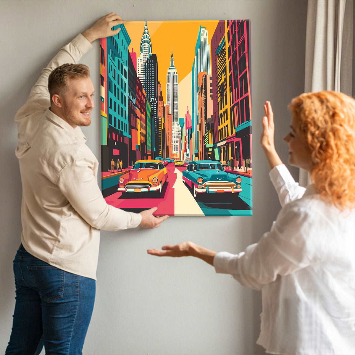 Pop Art Urban Illustration Canvas Print