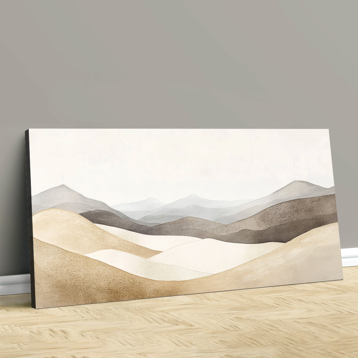 Serene Dunes Abstract Landscape Canvas Print for Living Room
