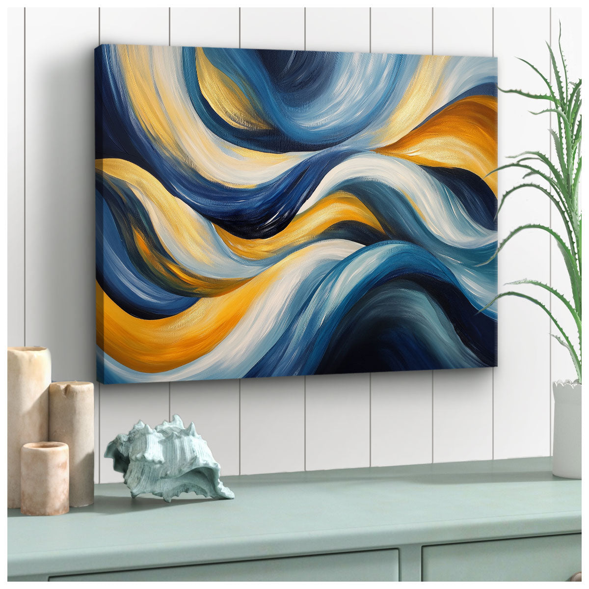 Color Blocks Abstract Minimalist Canvas Wall Art