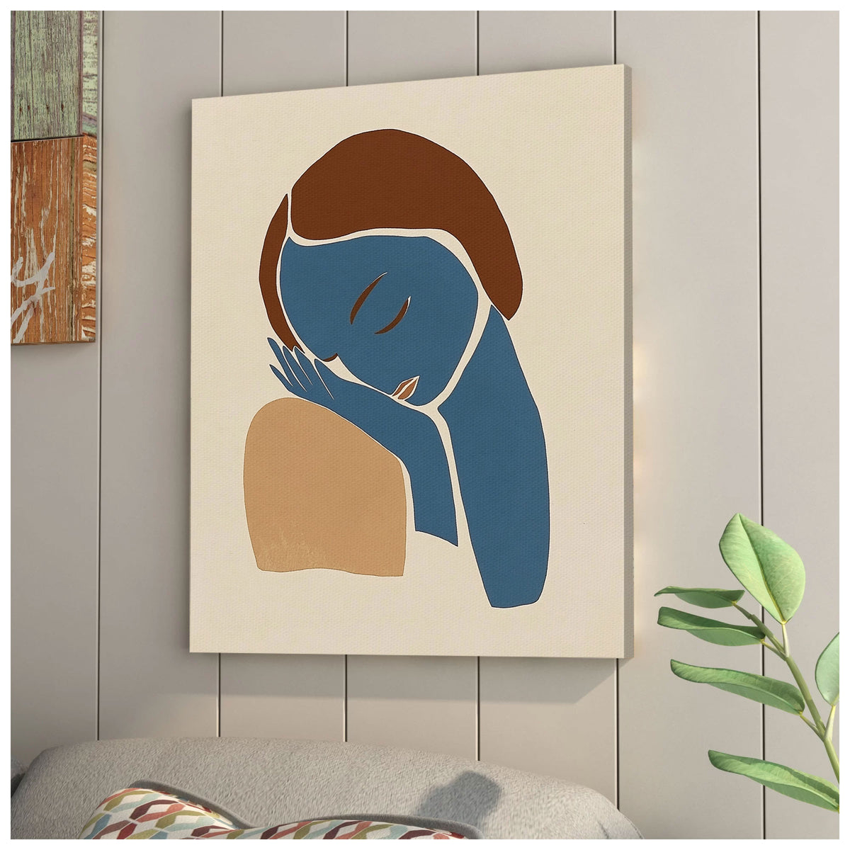 Minimalist Female Portrait Abstract Wall Art