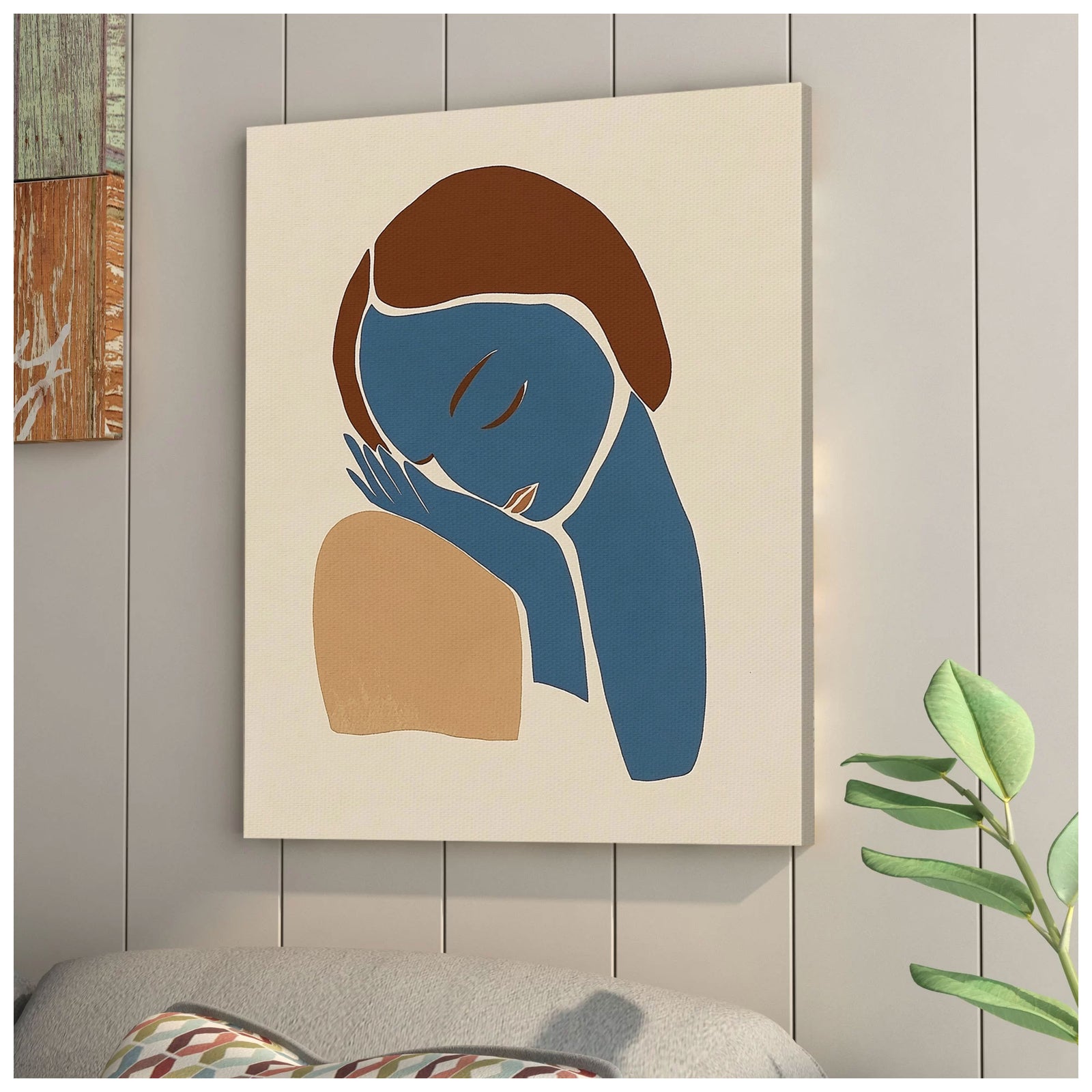 Minimalist Female Portrait Abstract Wall Art