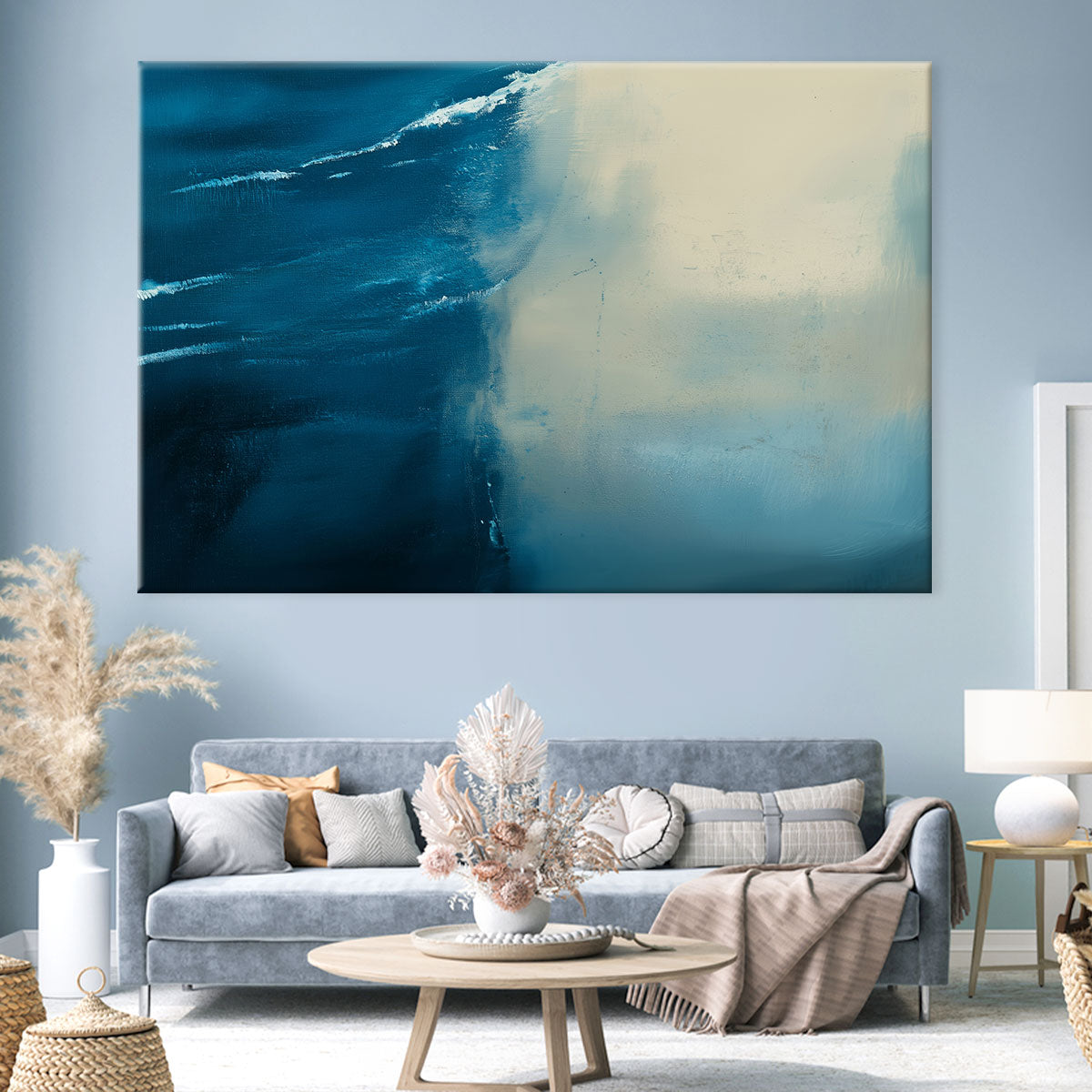 Ethereal Nature Artwork Blue Beach Wall Ar