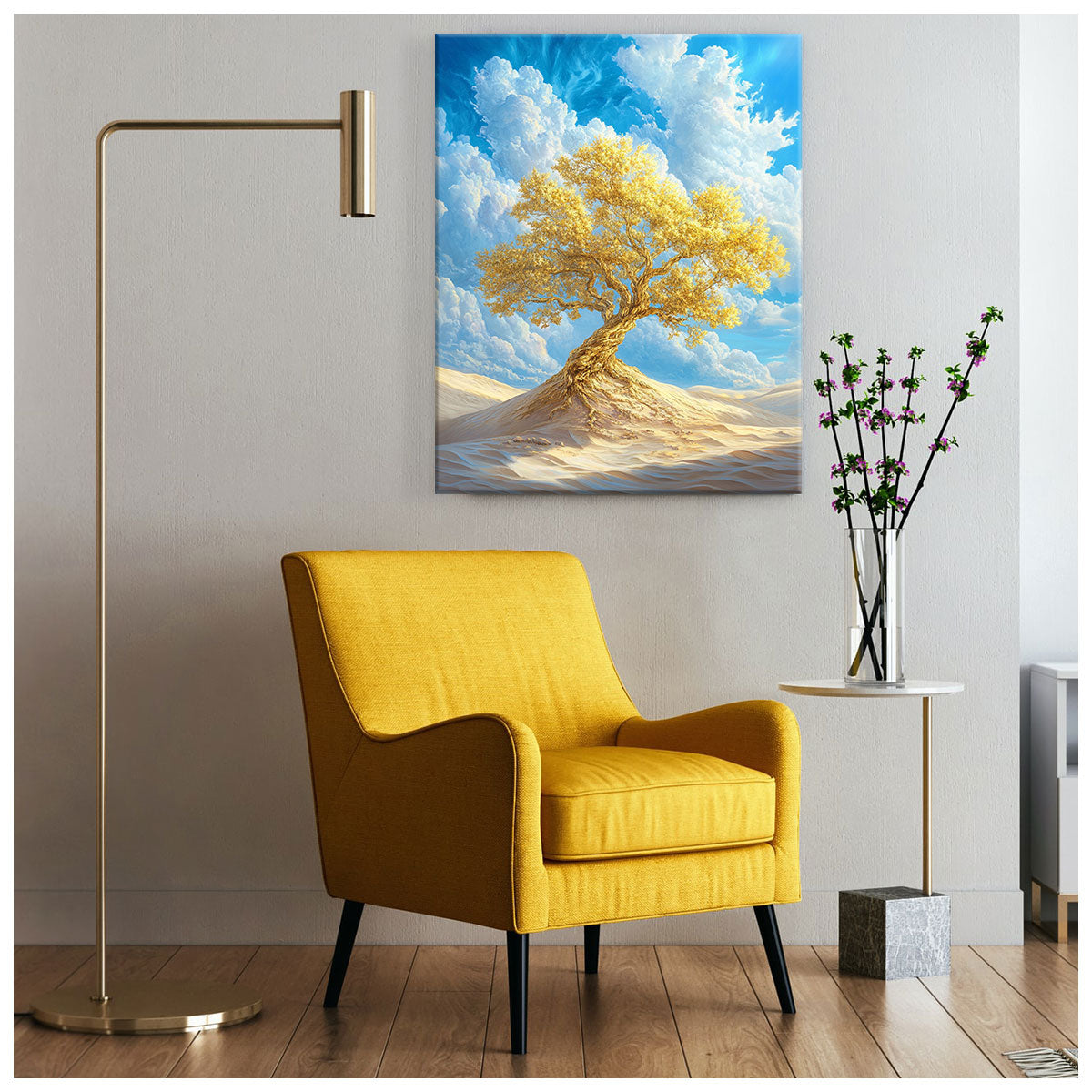 Oasis Of Gold Modern Wall Artwork