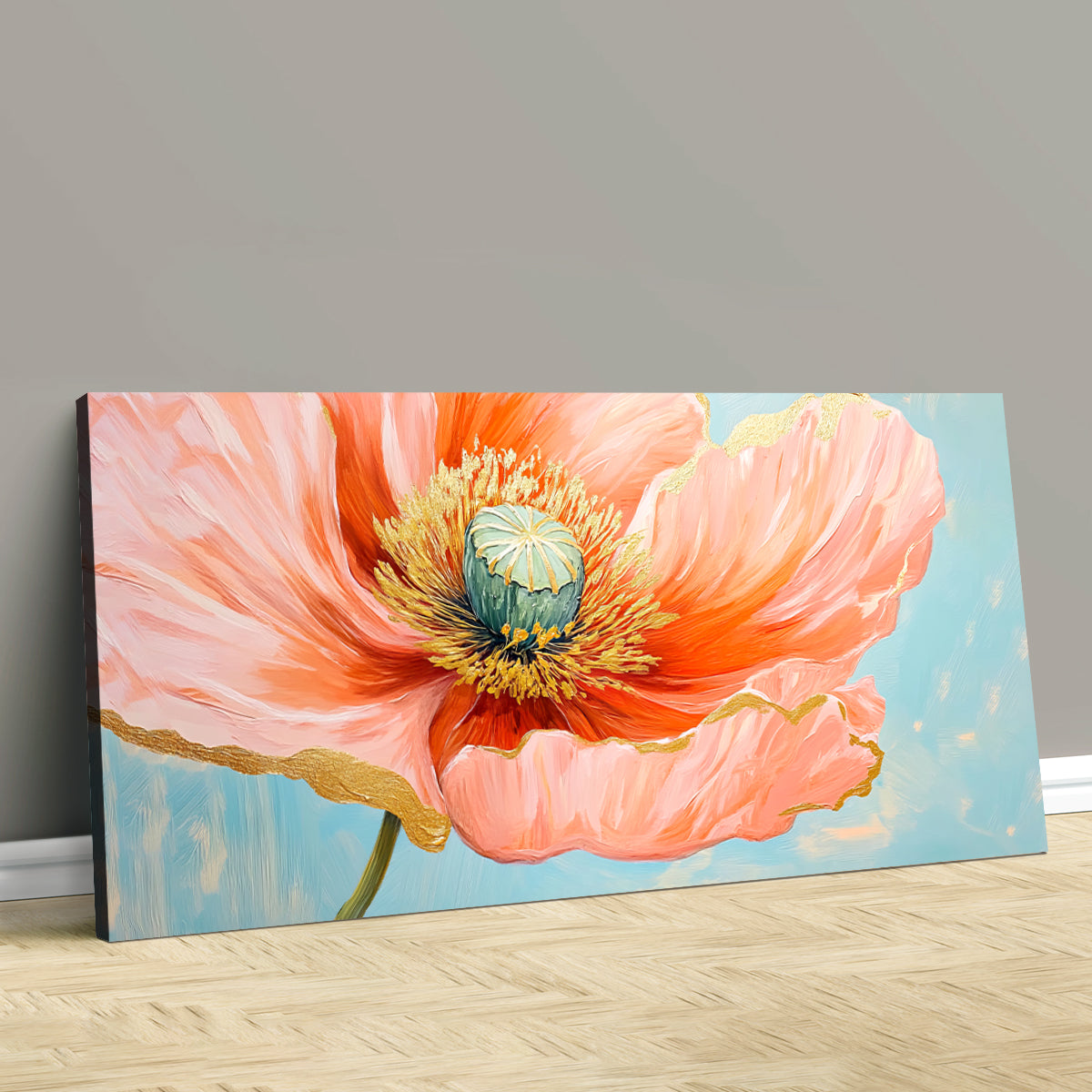 Petal Bloom Abstract Floral Canvas Print for Living Room
