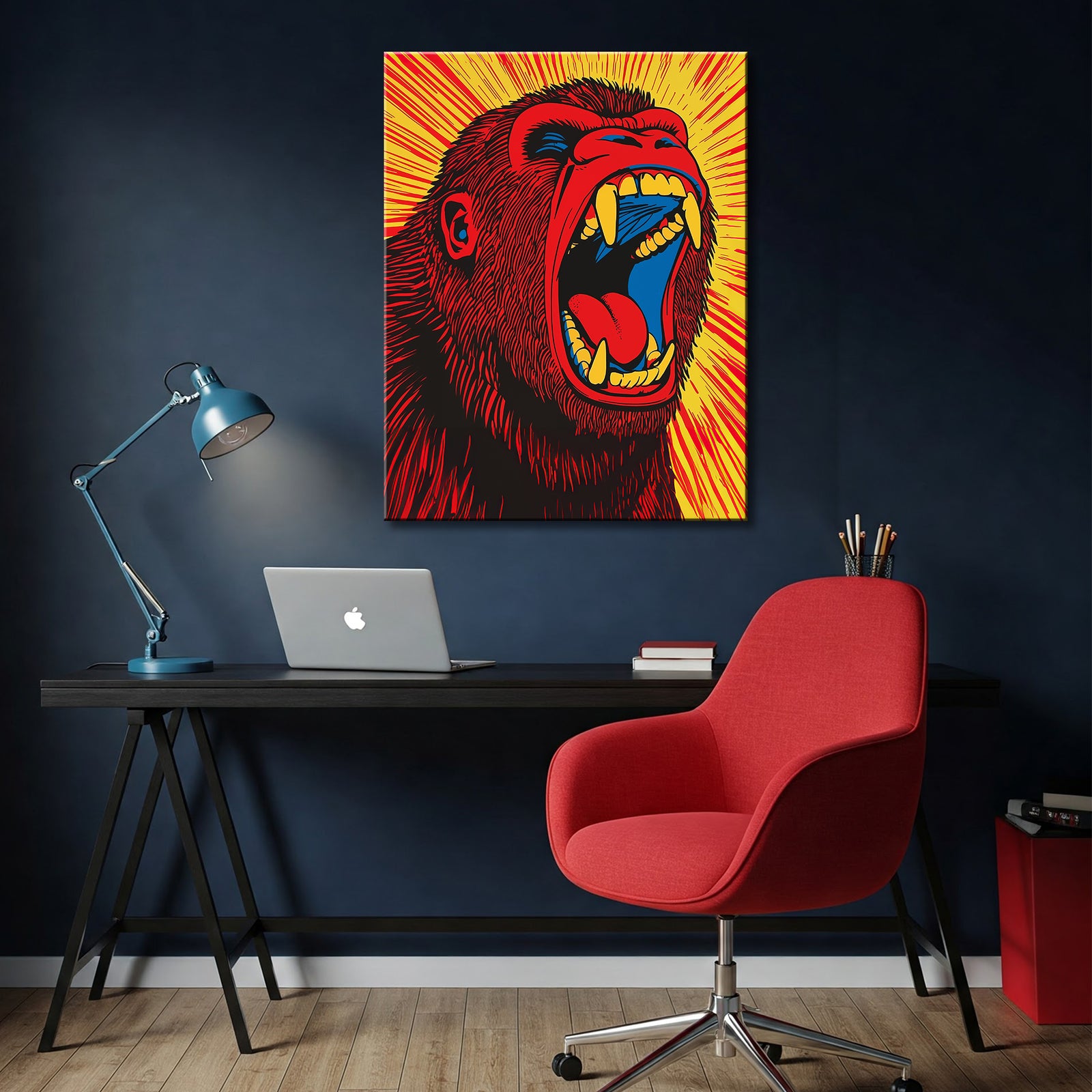 Vibrant Gorilla Modern Wall Artwork
