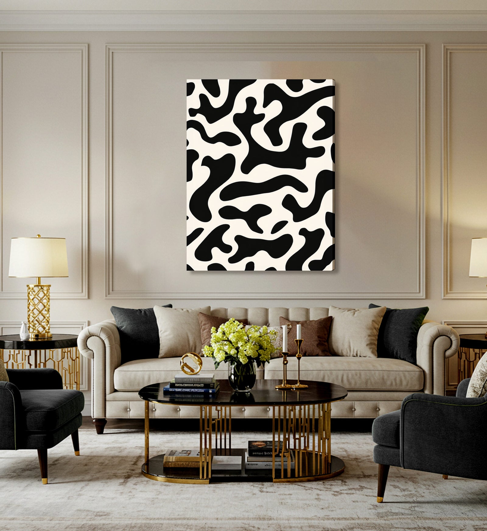 Serenity Vertical Canvas Abstract Wall Art