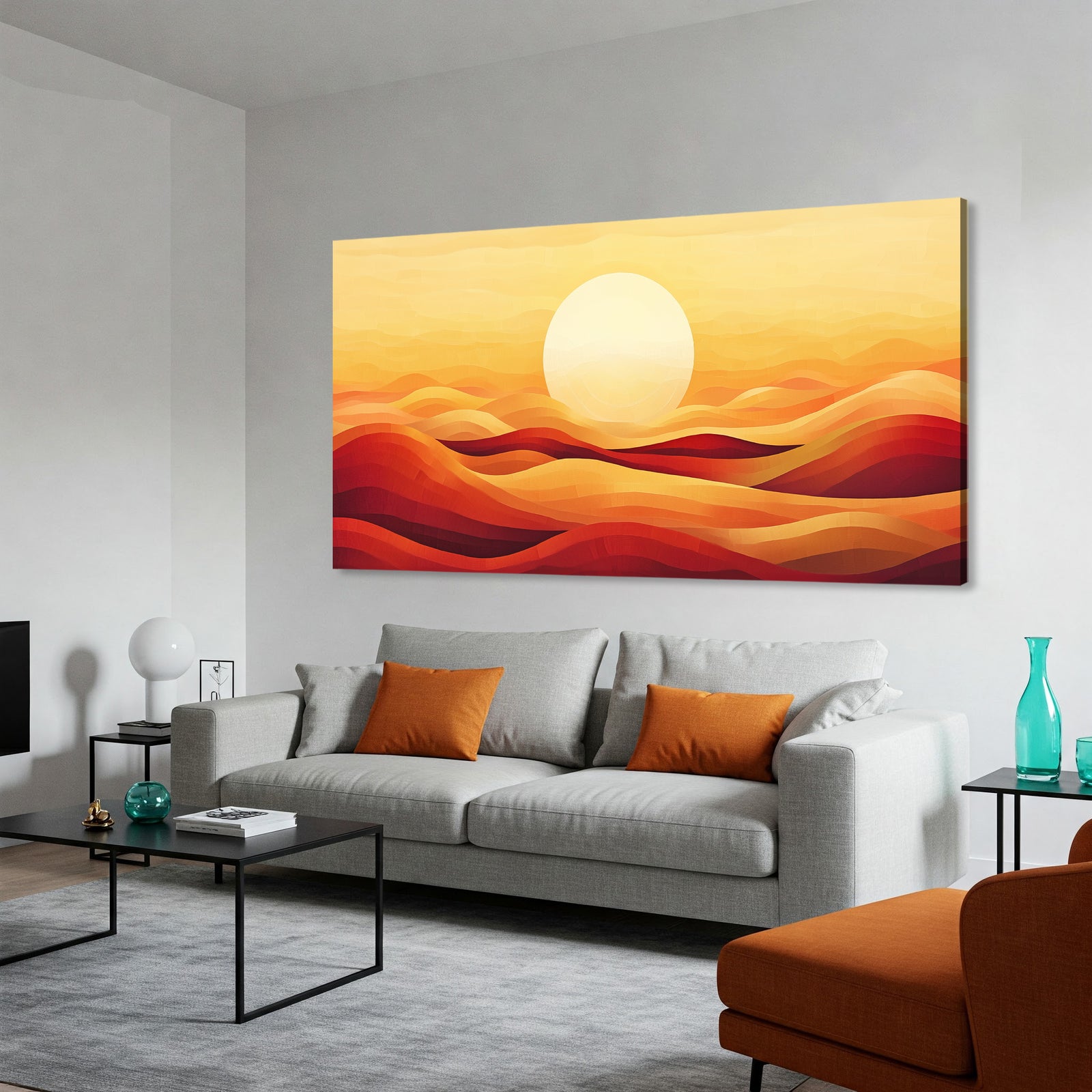 Desert Horizon Modern Boho Wall Art Canvas