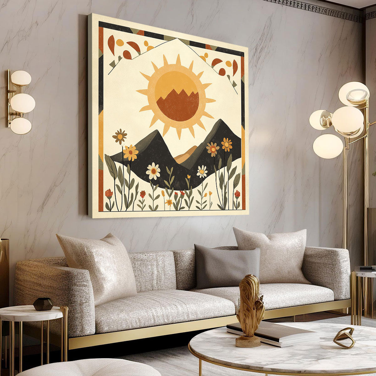 Mountainous Landscape Boho Wall Decor