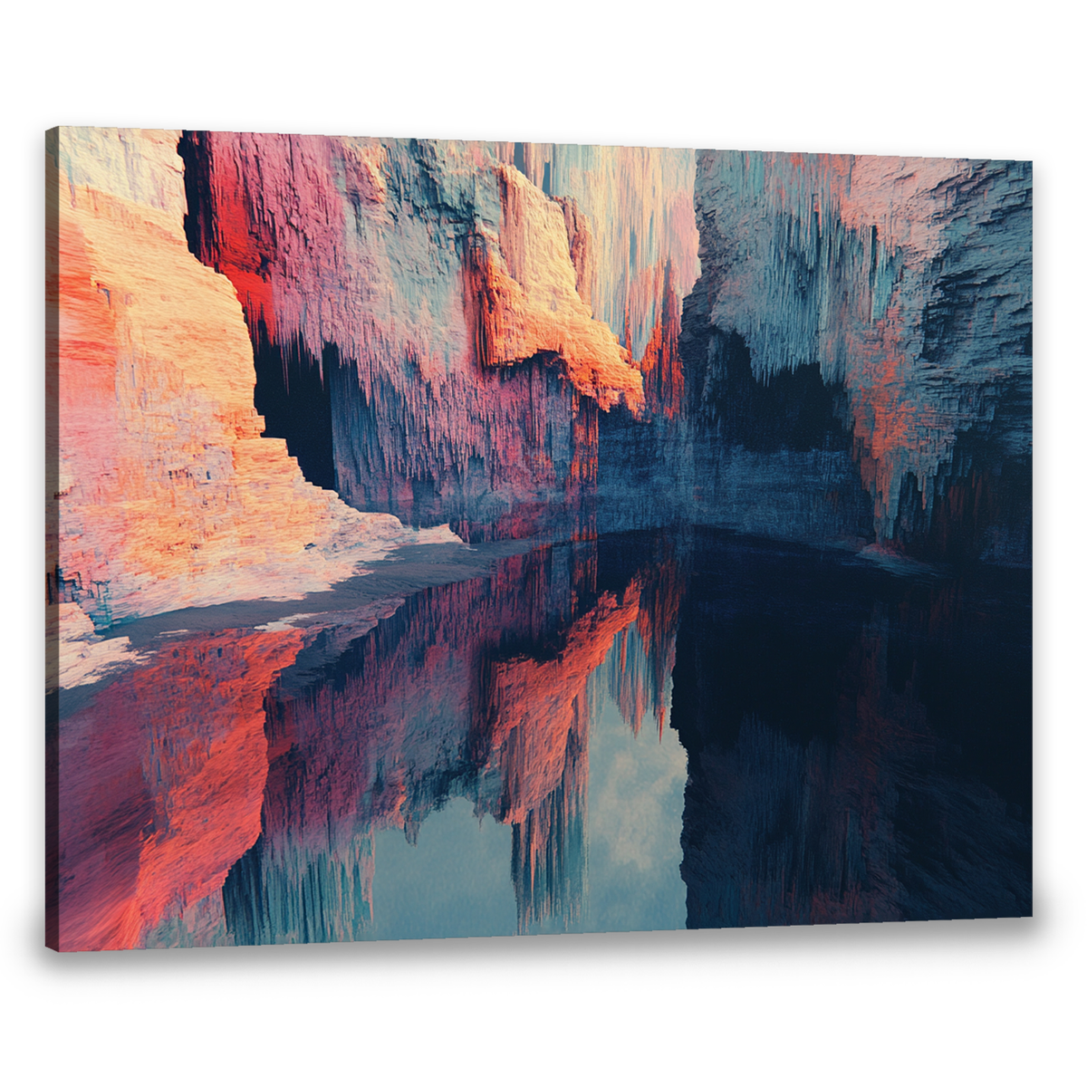 Echoing Canyons Landscape Abstract Canvas Wall Art