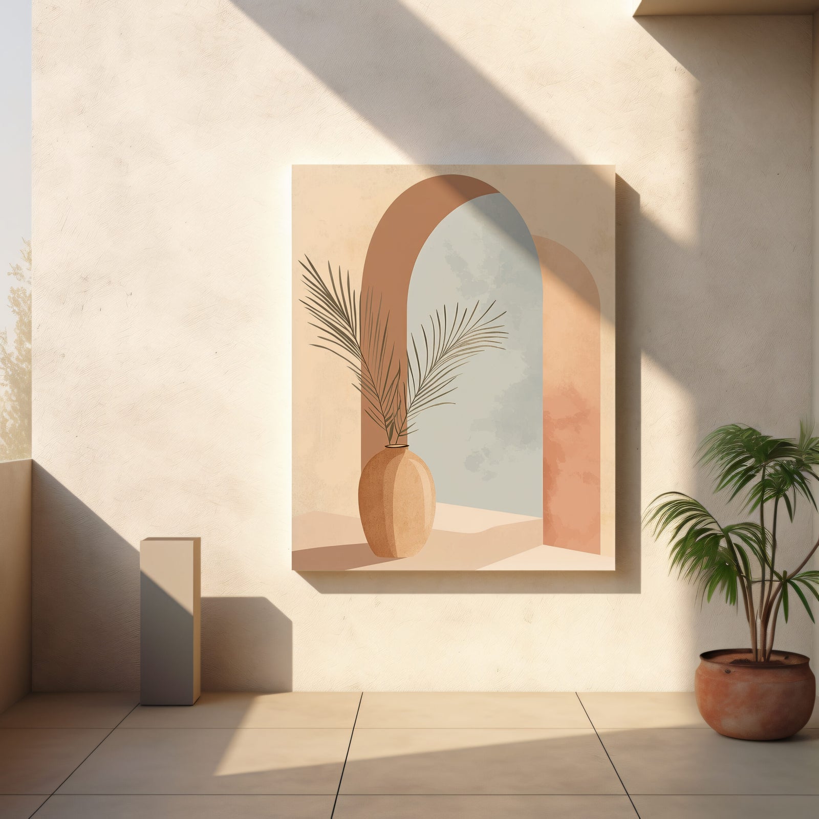 Boho Archway Minimalist Canvas Wall Art