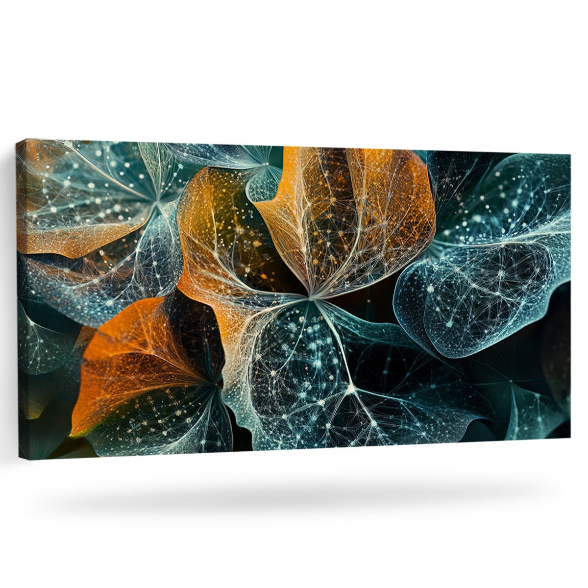 Luminous Leaves Landscape Abstract Canvas Wall Art for Living Room