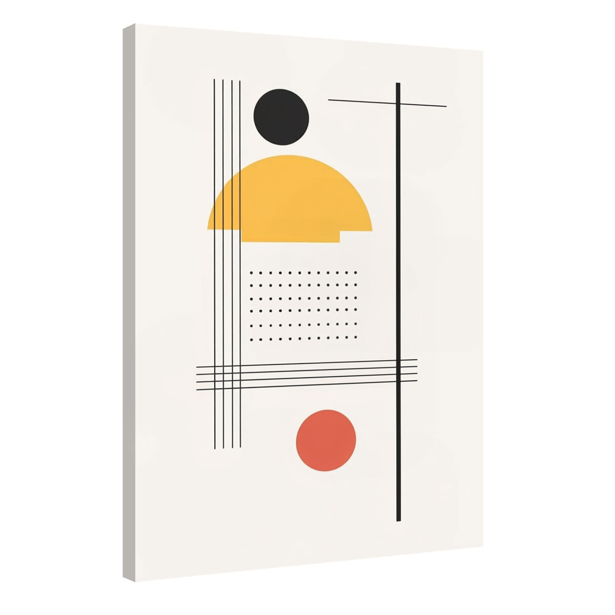 Bauhaus Inspired Geometric Art Canvas