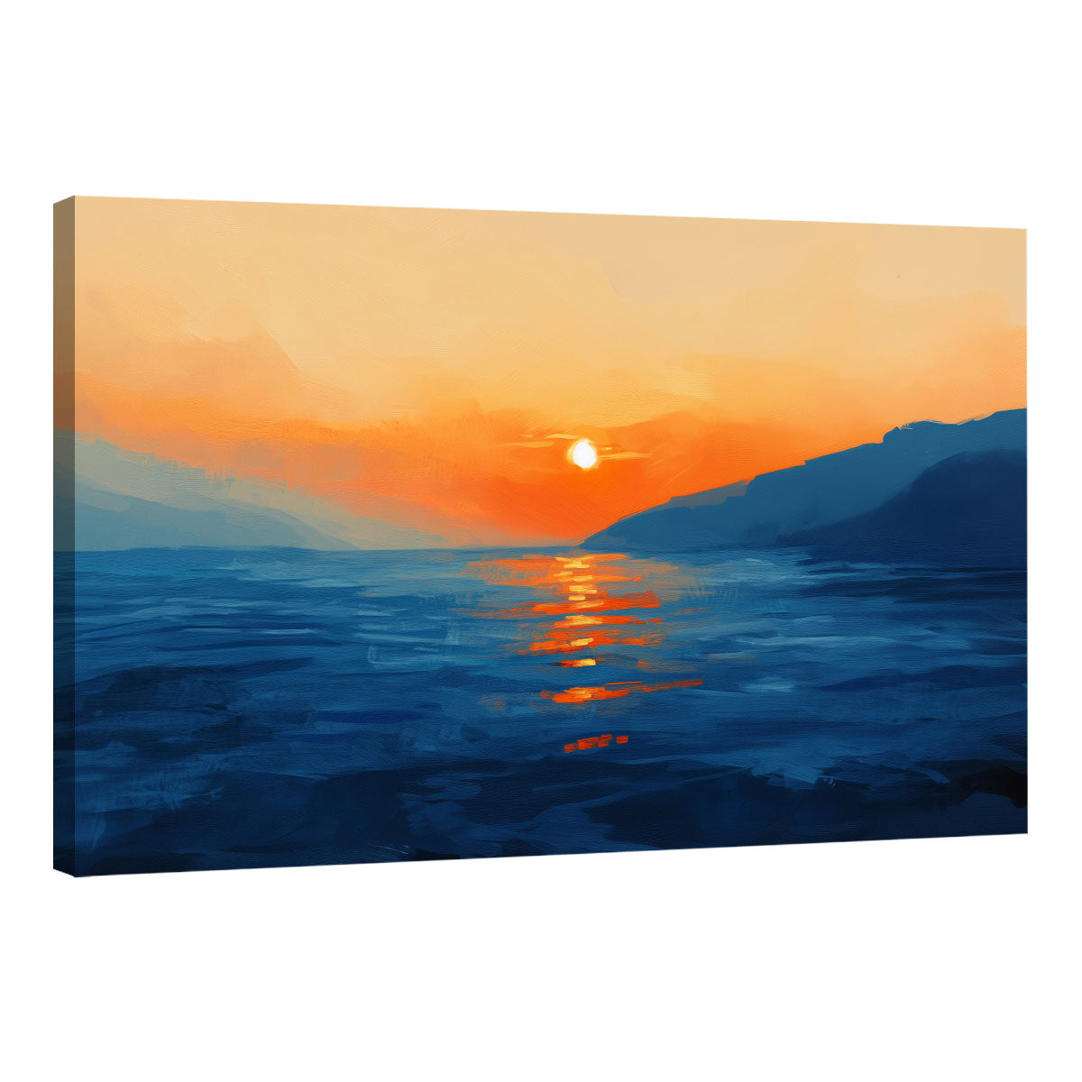 Twilight Nature Artwork Setting Sun Beach Wall Art