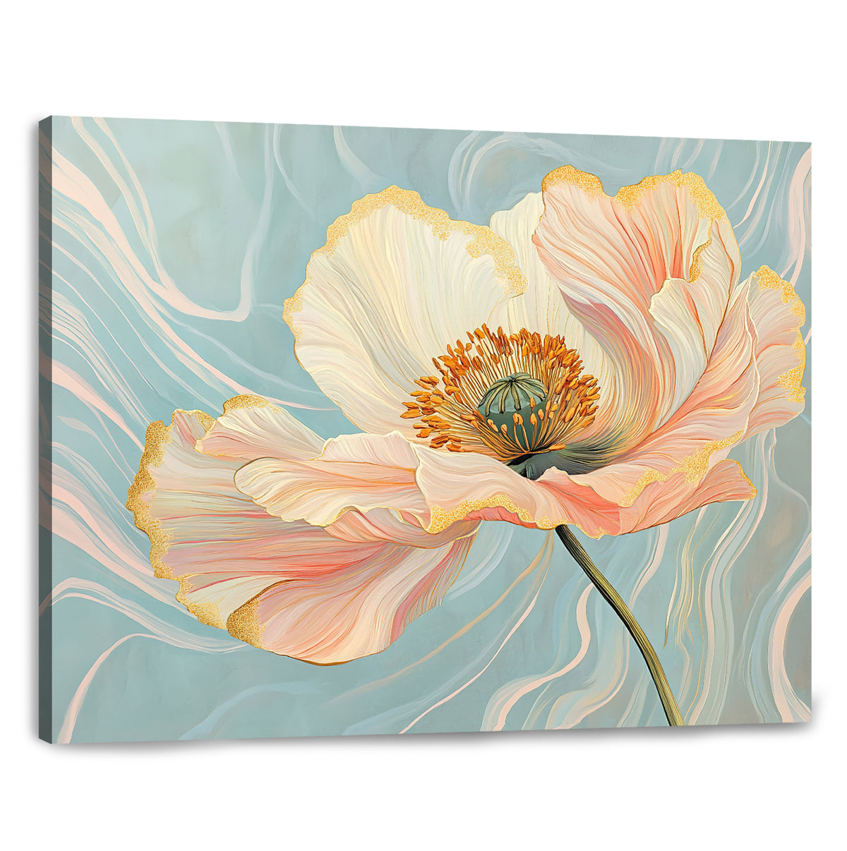 Breeze Floral Abstract Floral Canvas Print for Living Room