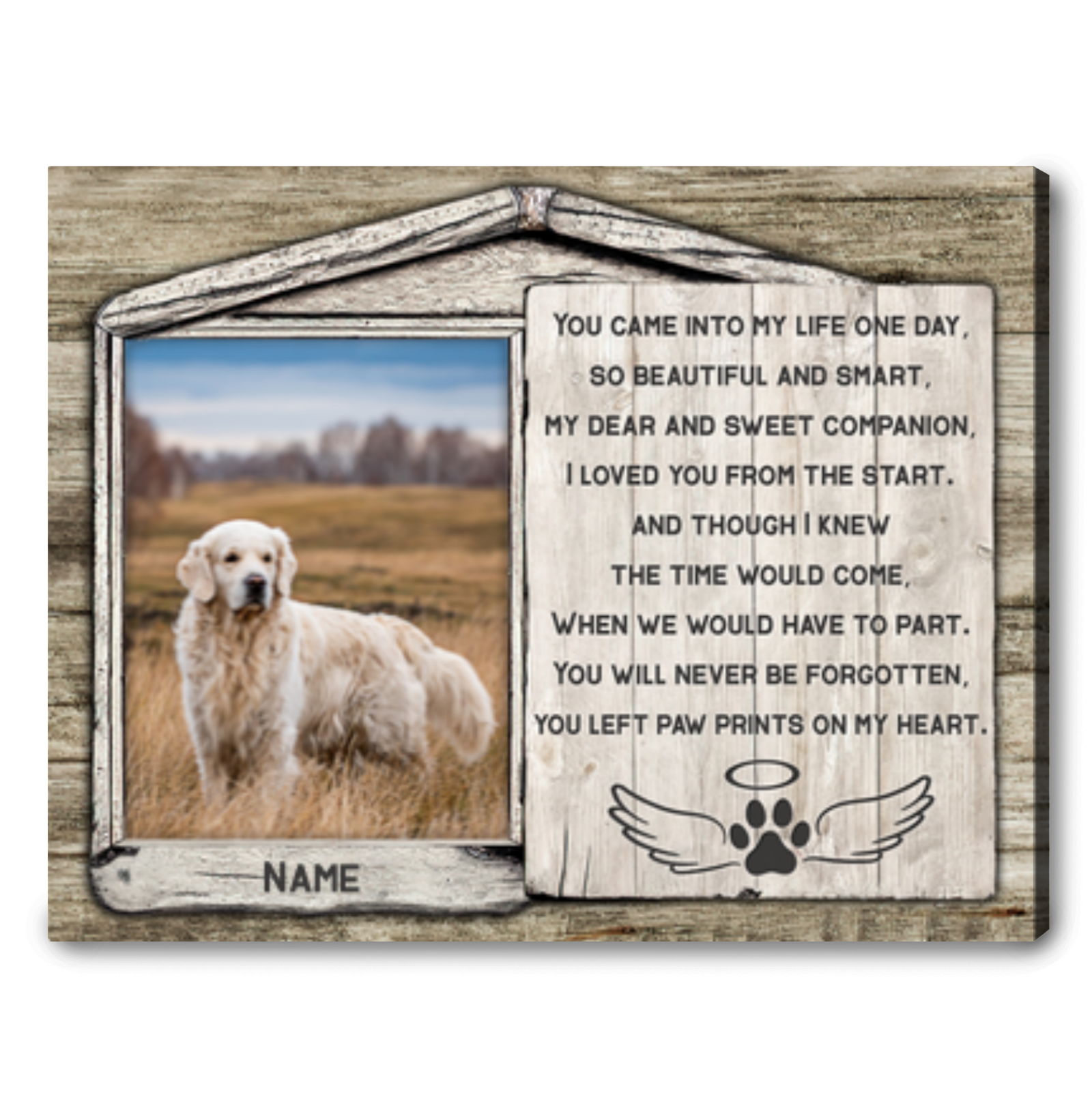 Personalised Pet Loss Gift Loss Of Pet Sympathy Gift Custom Pet Photo Memorial Gift