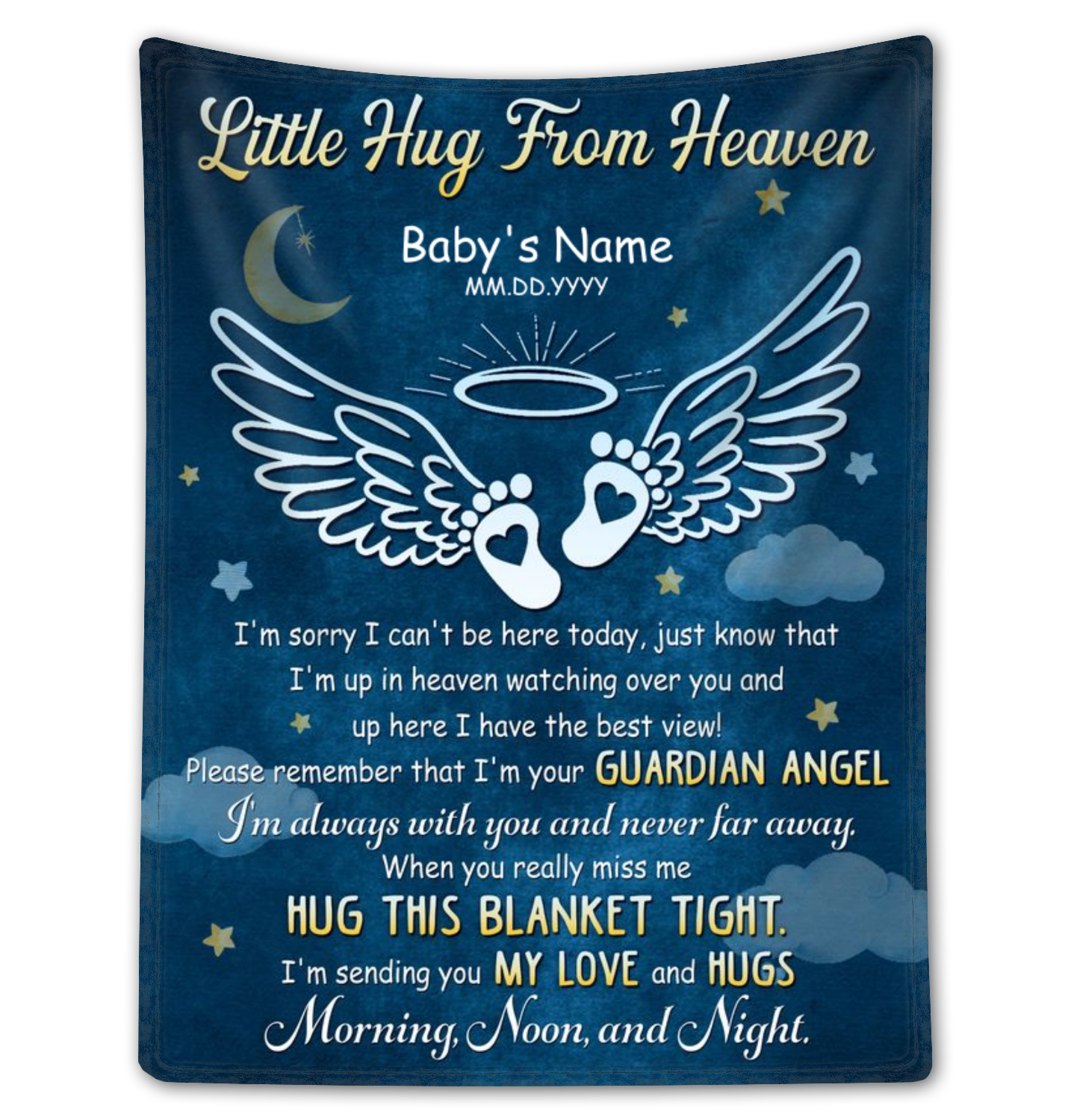 Memorial Gift For Loss Of Child Born Custom Miscarriage Fleece Blanket