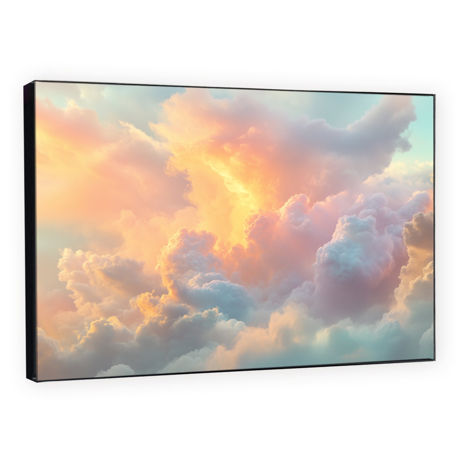 Dreamlike Cloud Formation Digital Canvas In Pastel Hues