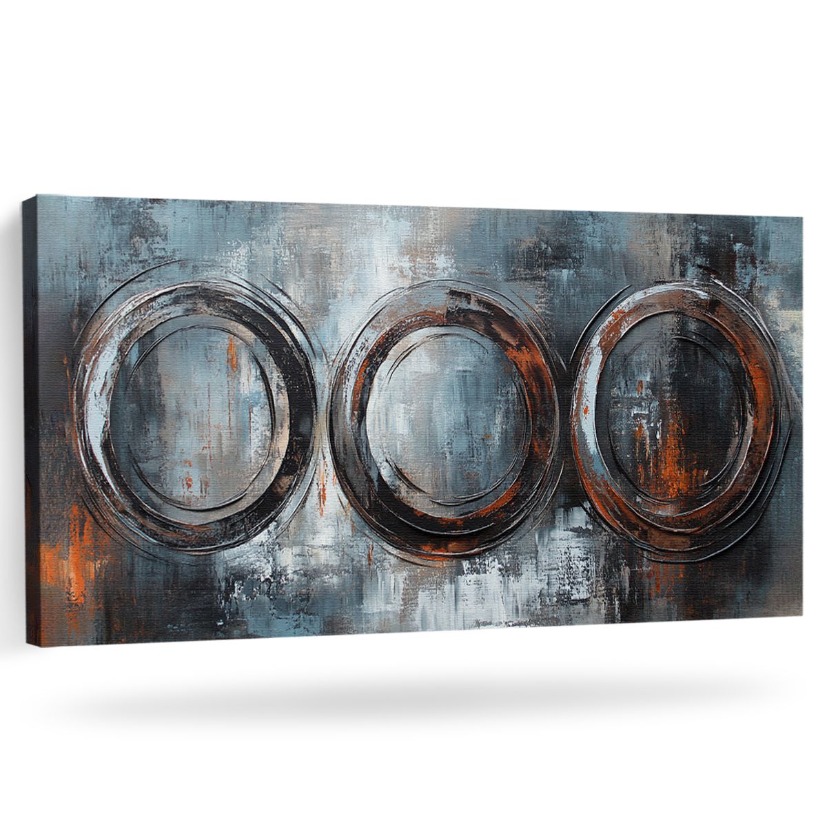 Industrial Fusion Abstract Canvas Print for Living Room