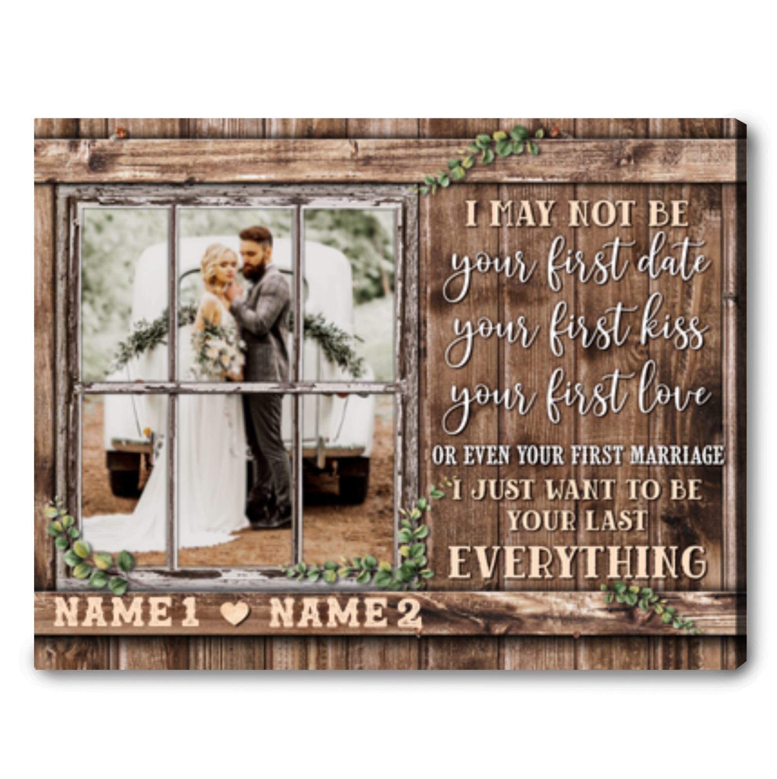 Personalized Second Mariage Wedding Gift Canvas Art Wall Decor
