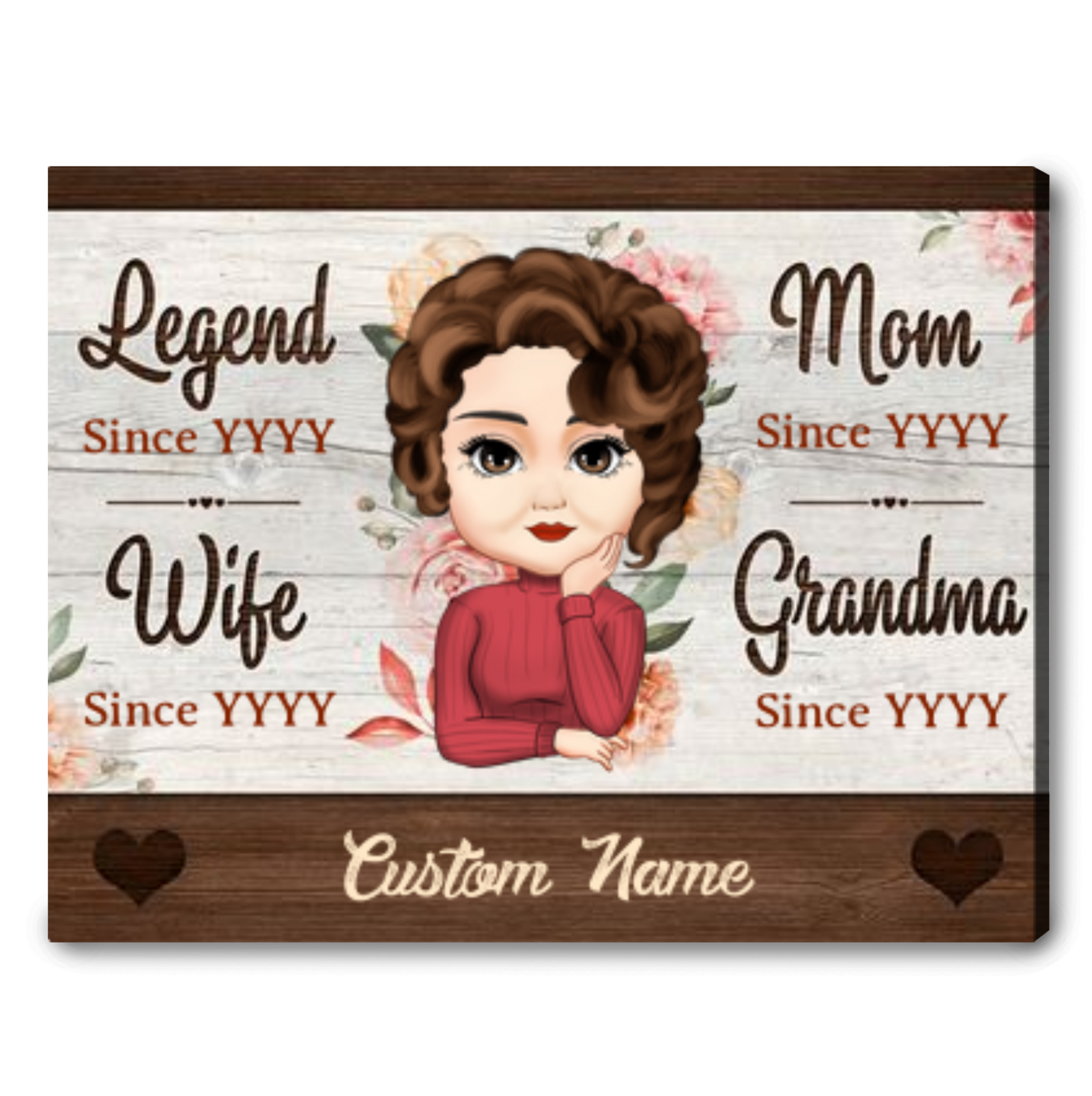 Customized Legend Wife Mom Grandma Canvas Happy Mother's Day Gift For Grandma