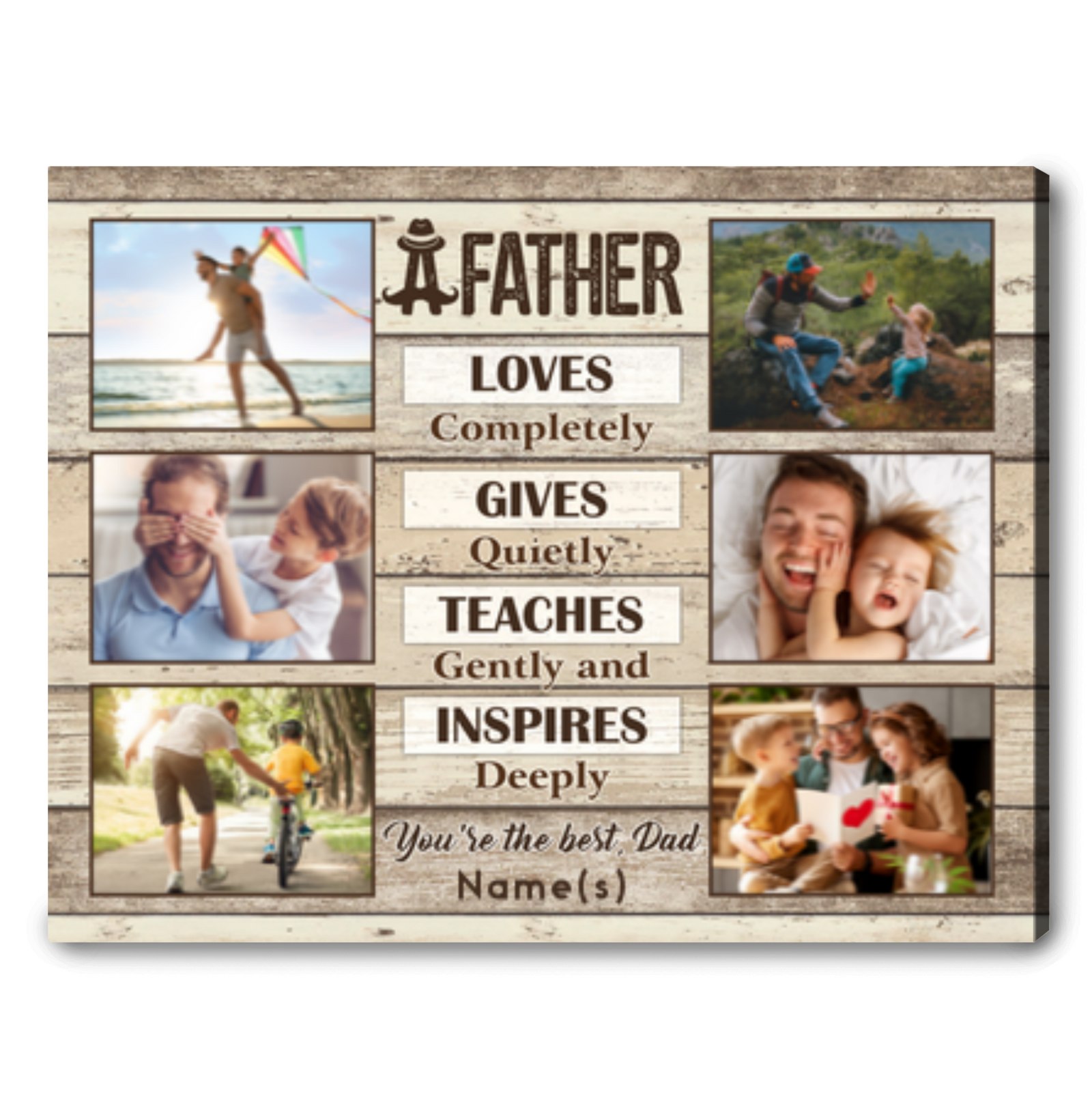 Father's Day Gift Unique Custom Gift For Dad Canvas Art Print