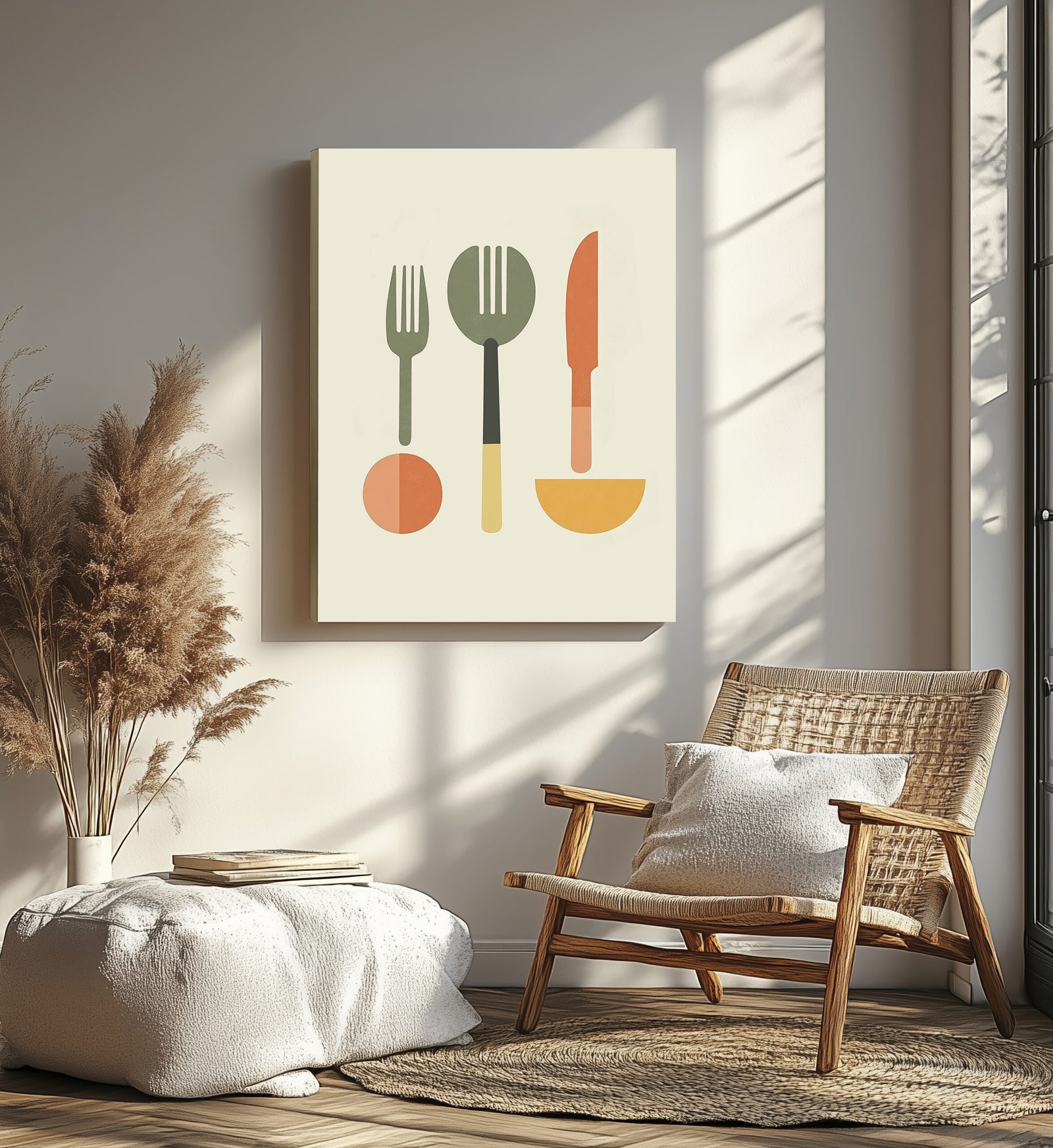 Minimalist Kitchen Essentials Canvas Wall Art