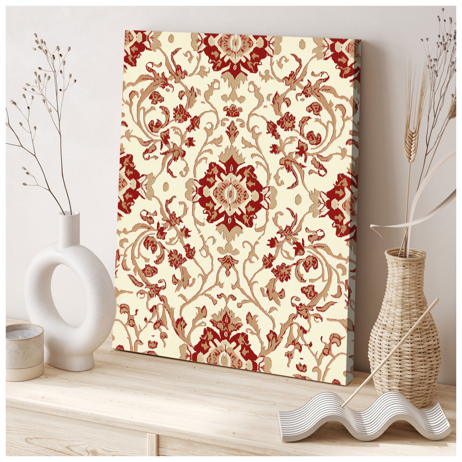 Whimsical Folk Art Canvas Boho Wall Decor