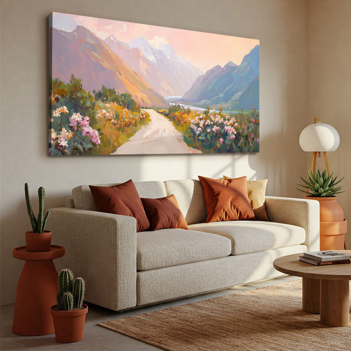 Vibrant Valley Vista Fine Arts Print