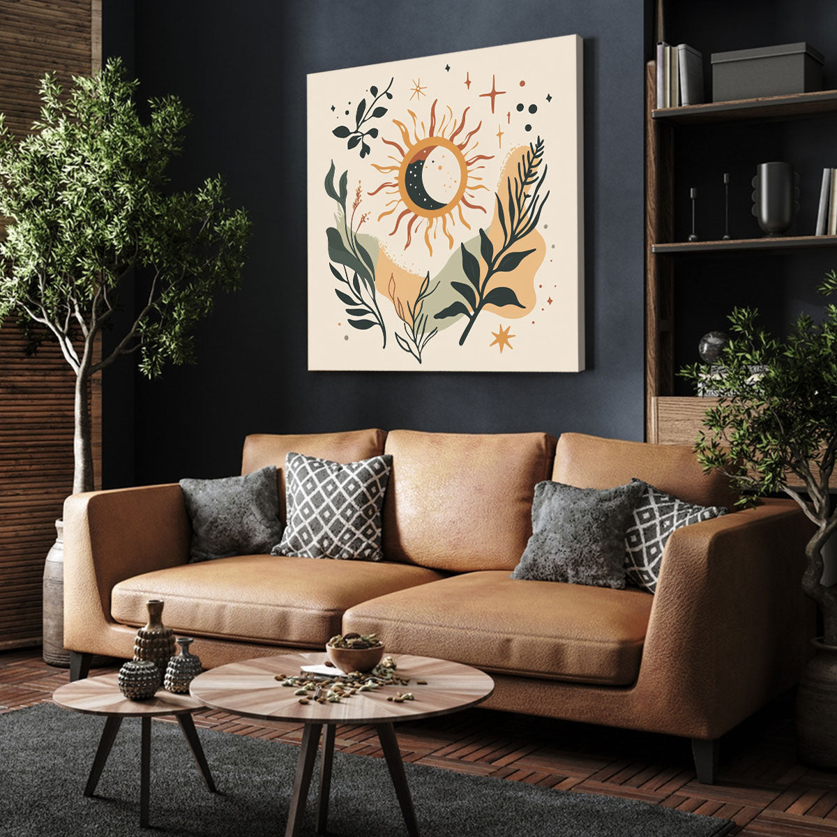 Sun And Moon Botanical Boho Wall Decor