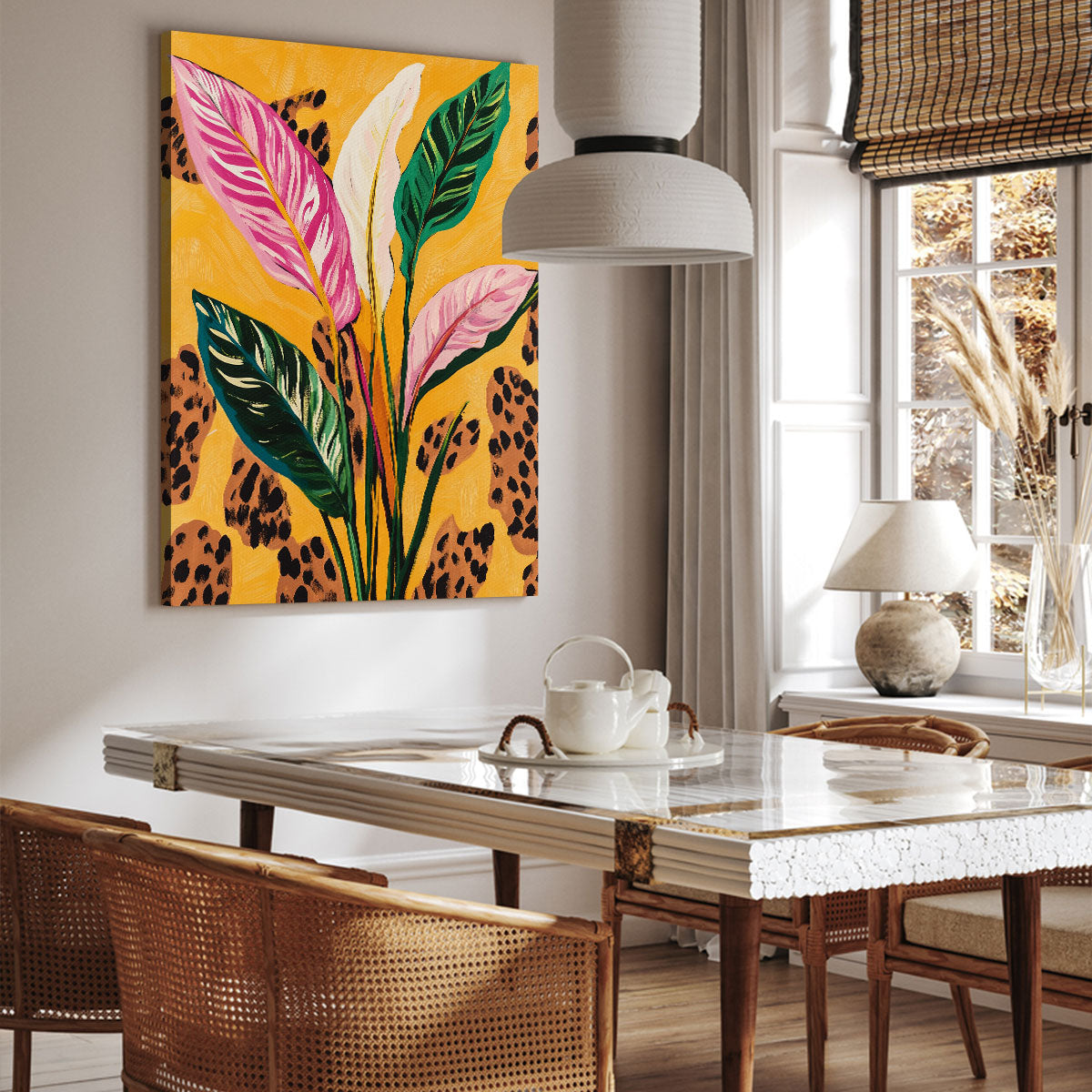 Colorful Leaves Canvas Botanical Print