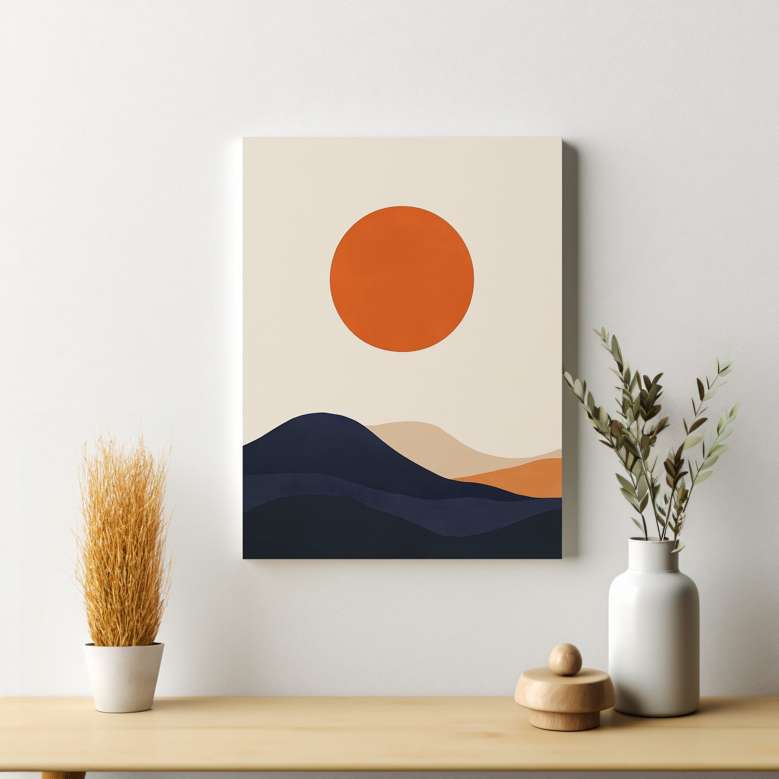 Golden Hour Minimalist Acrylic Art Wall