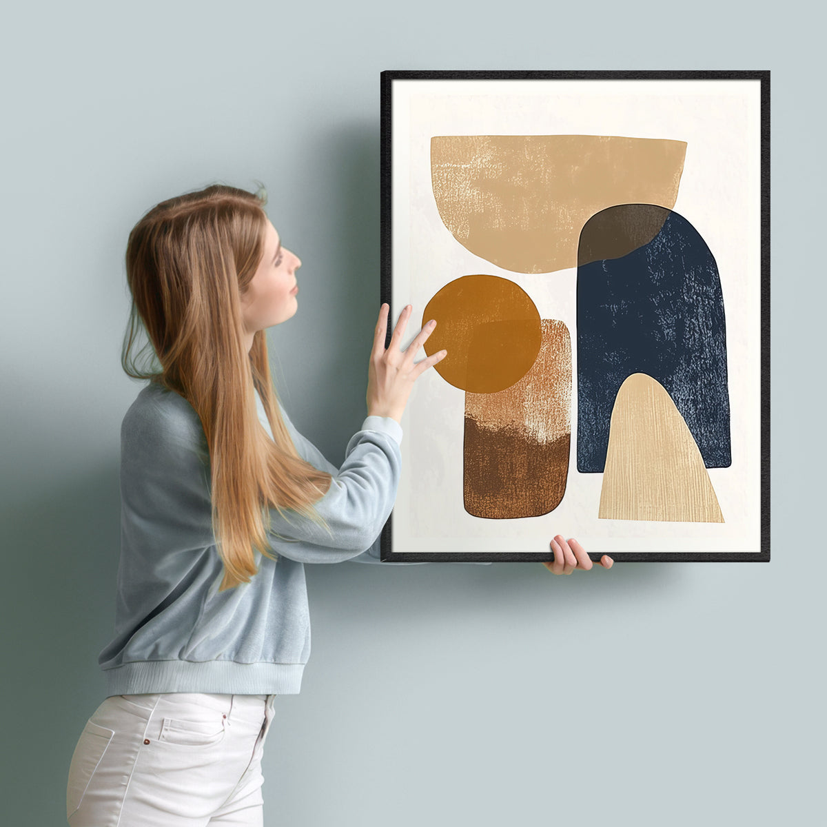 Modern Earth Abstract Canvas Print for Living Room