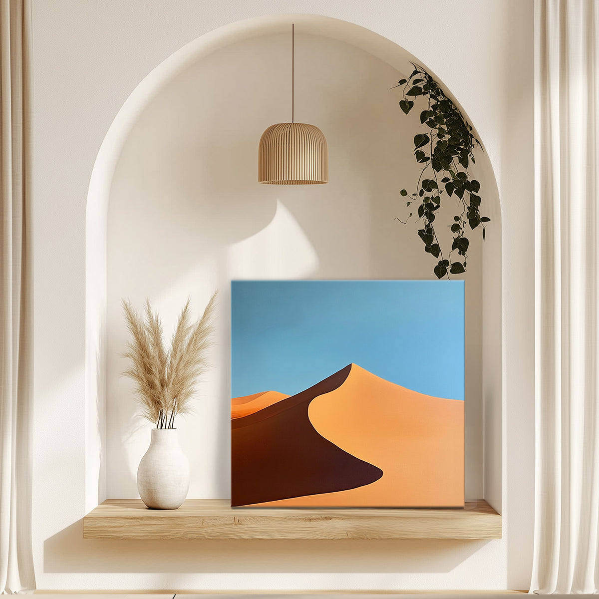 Dune Minimalist Square Canvas Print