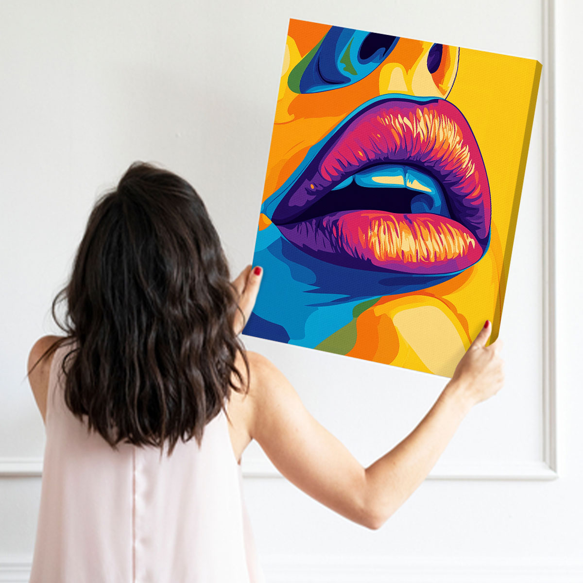 Pop Art Glamorous Lips Wall Art Print