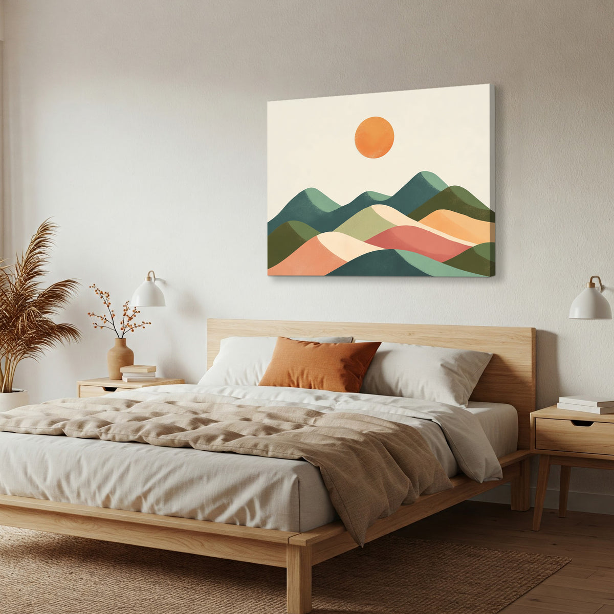 Colorful Mountain Range Abstract Wall Art