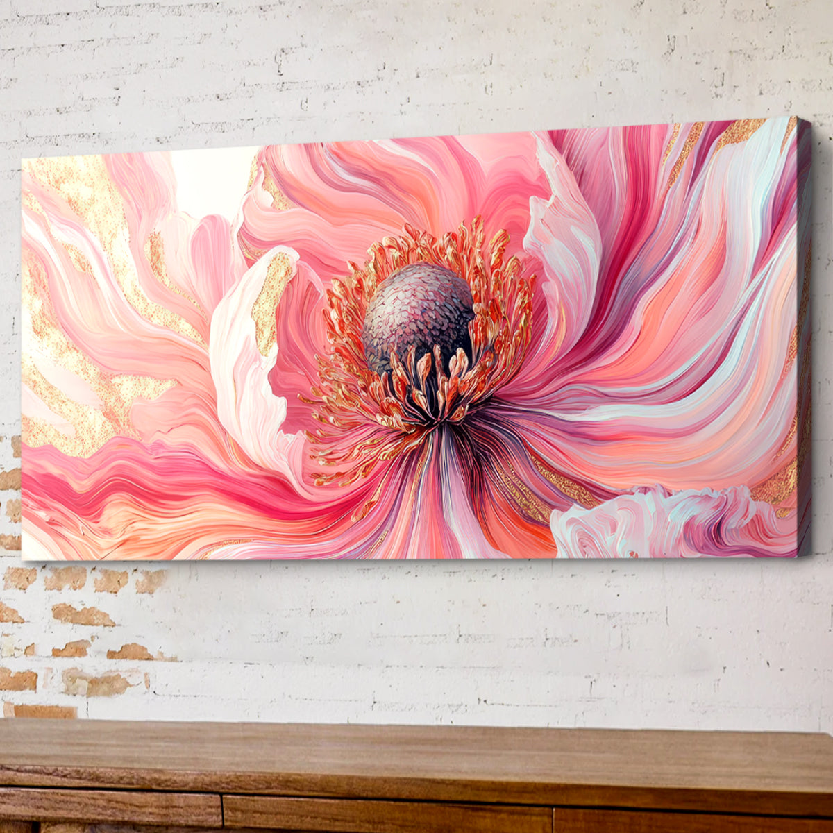 Blossom Brilliance Abstract Floral Canvas Print for Living Room
