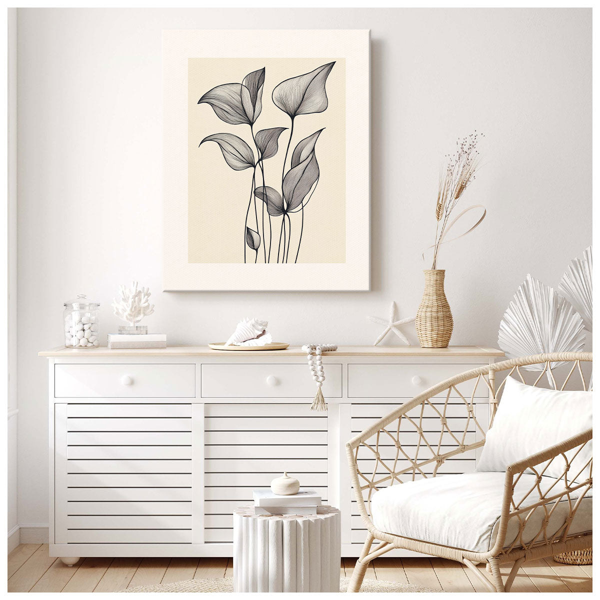 Foliage Line Abstract Wall Art