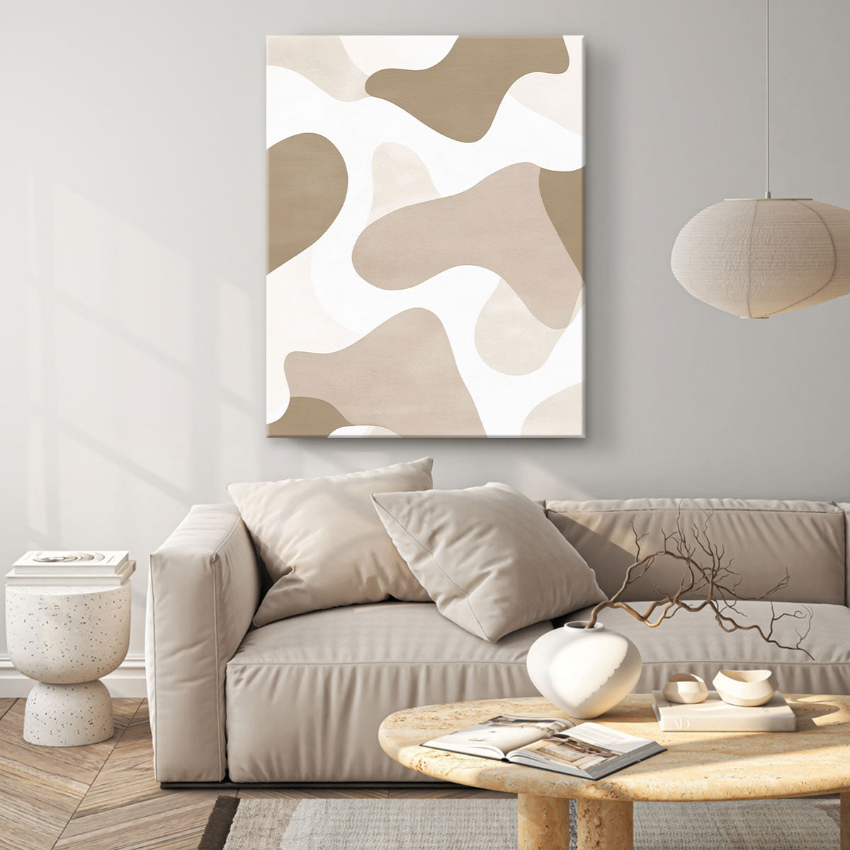 Serenity Vertical Canvas Abstract Wall Art