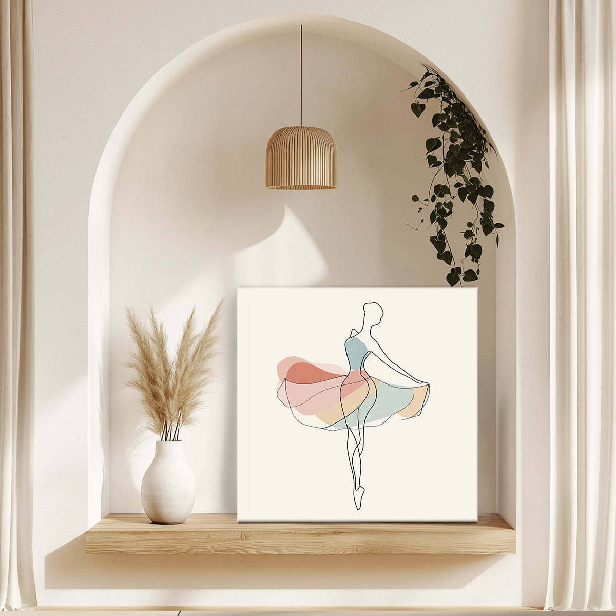 Ballet Dress Minimalist Canvas Wall Art
