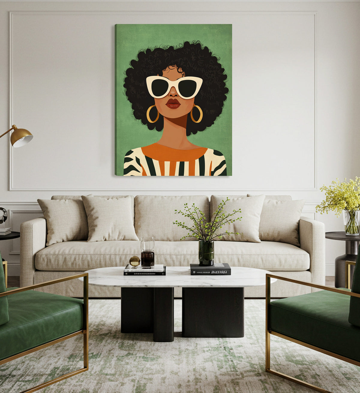 Groovy Girl Confidence Modern Wall Artwork