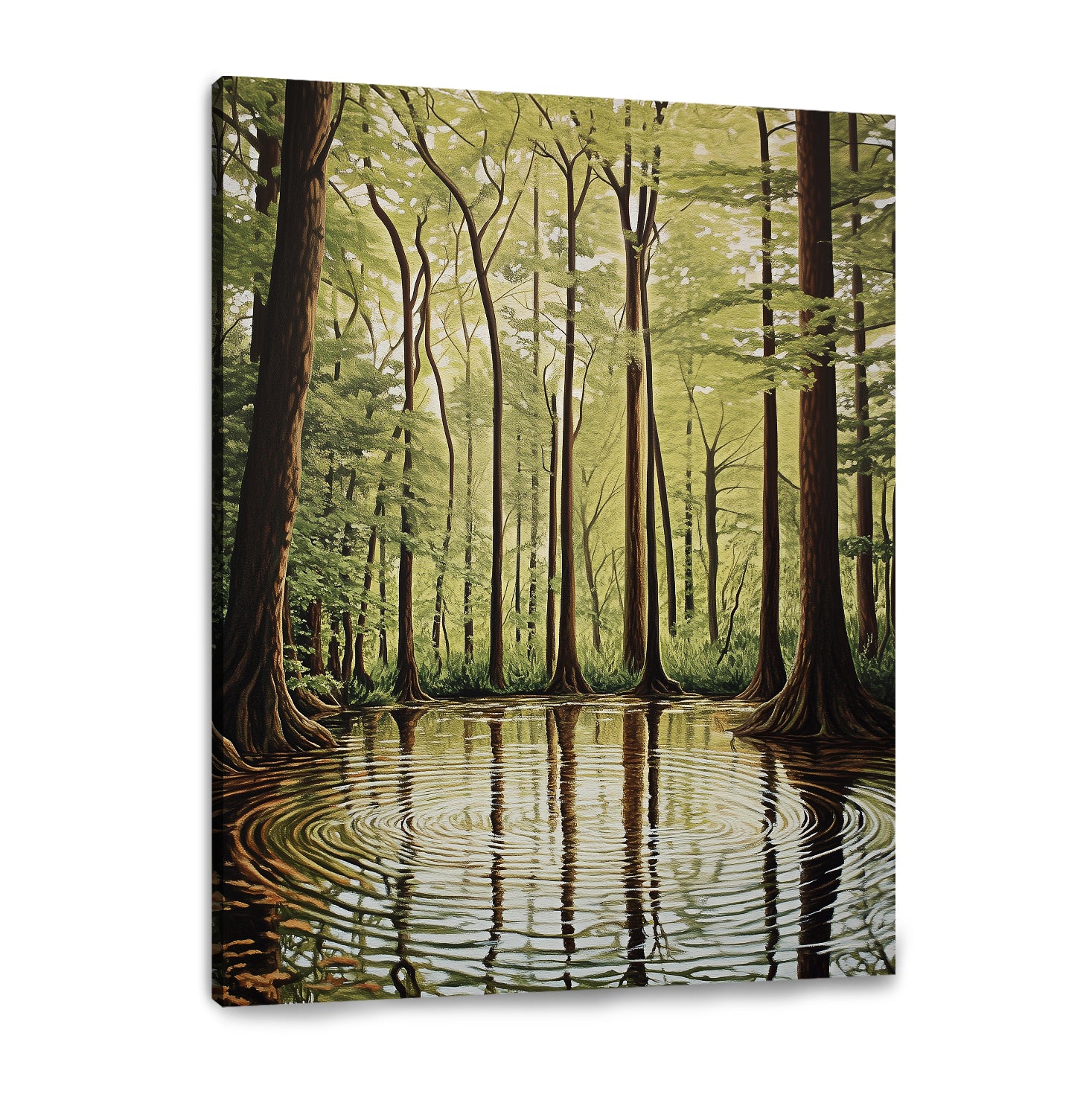 Tranquil Reflections Landscape Abstract Canvas Wall Art