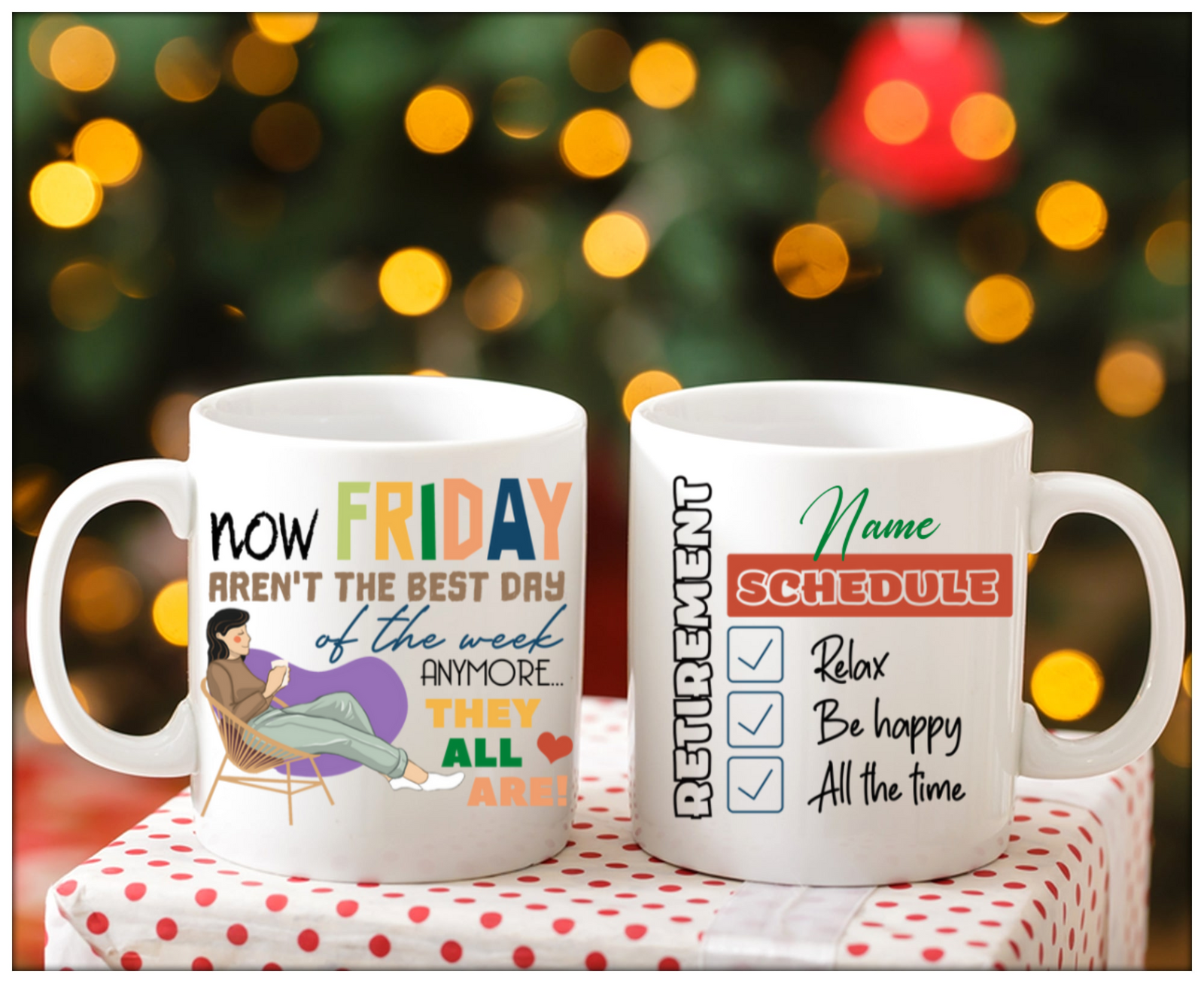 Personalized Retirement Gift For Mom Customized Name Mug For Women