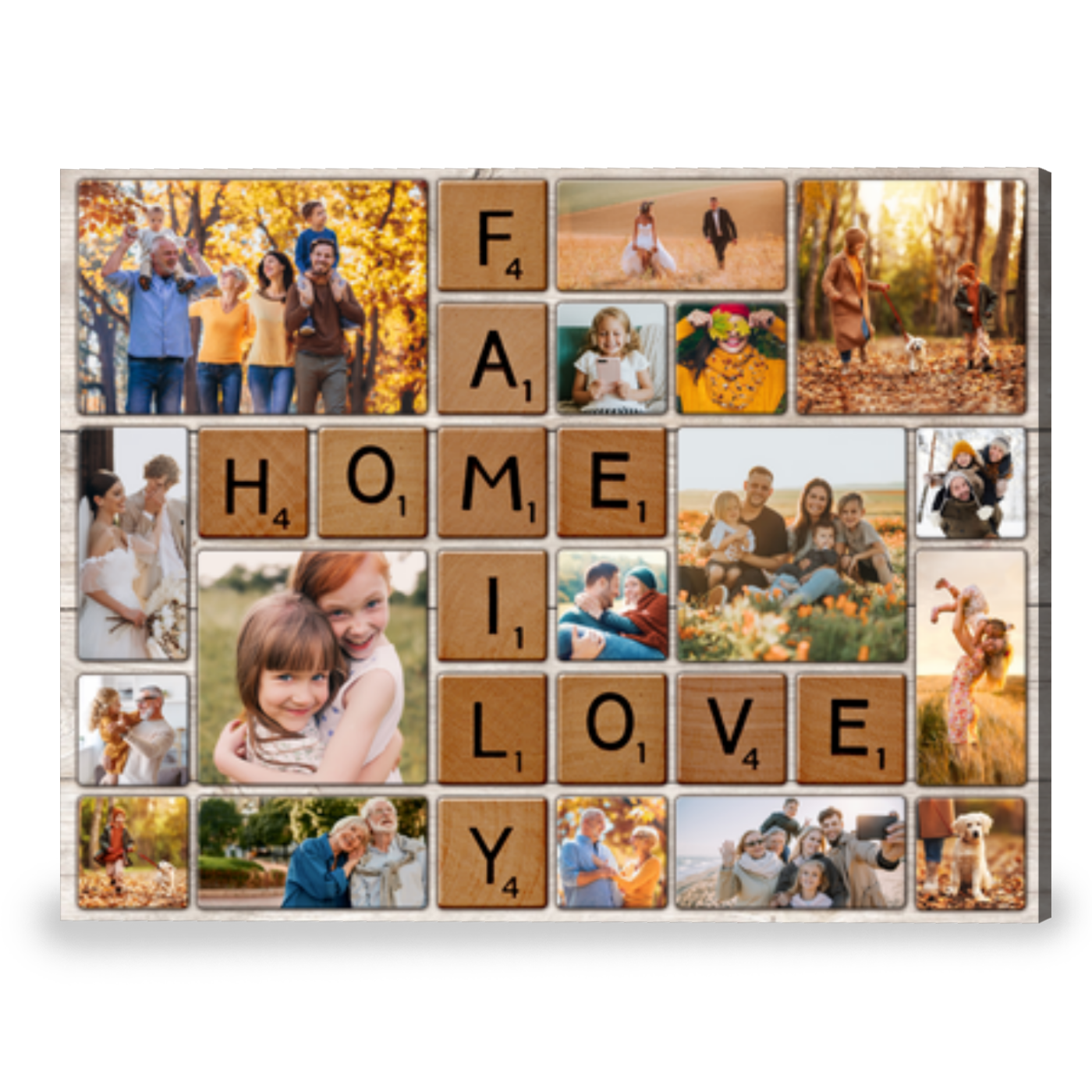 Collage Family Pictures Frame Best Christmas Gift For Family Custom Canvas Print