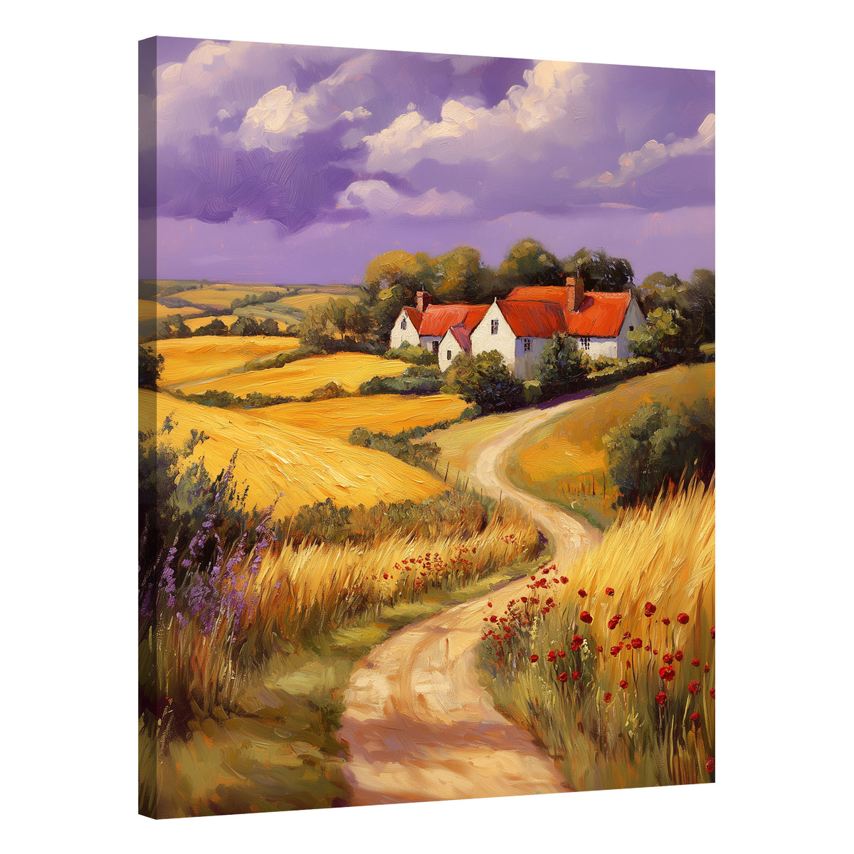 Farmhouse Landscape Canvas Fine Arts Print