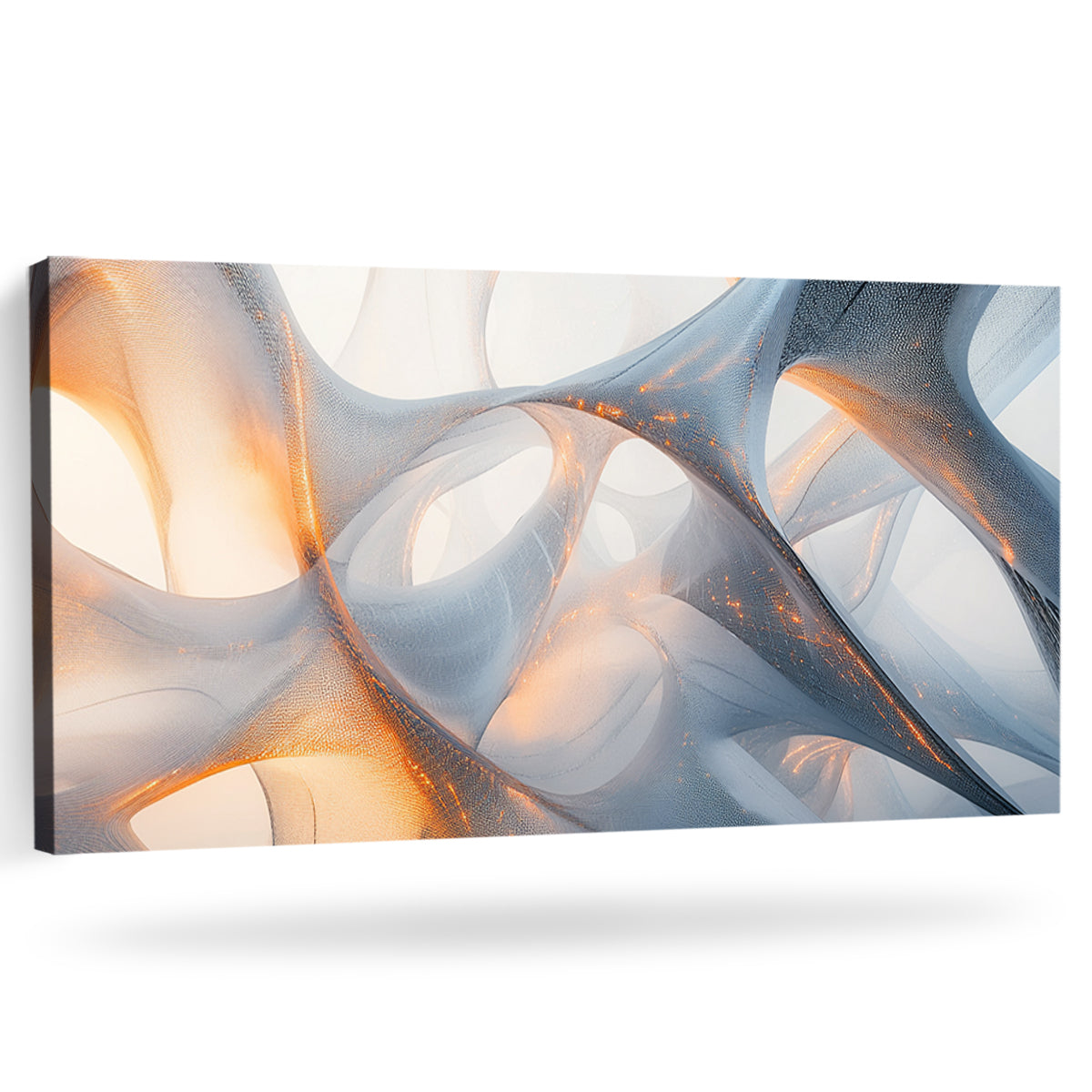 Fluid Elegance Translucent Abstract Canvas Wall Art