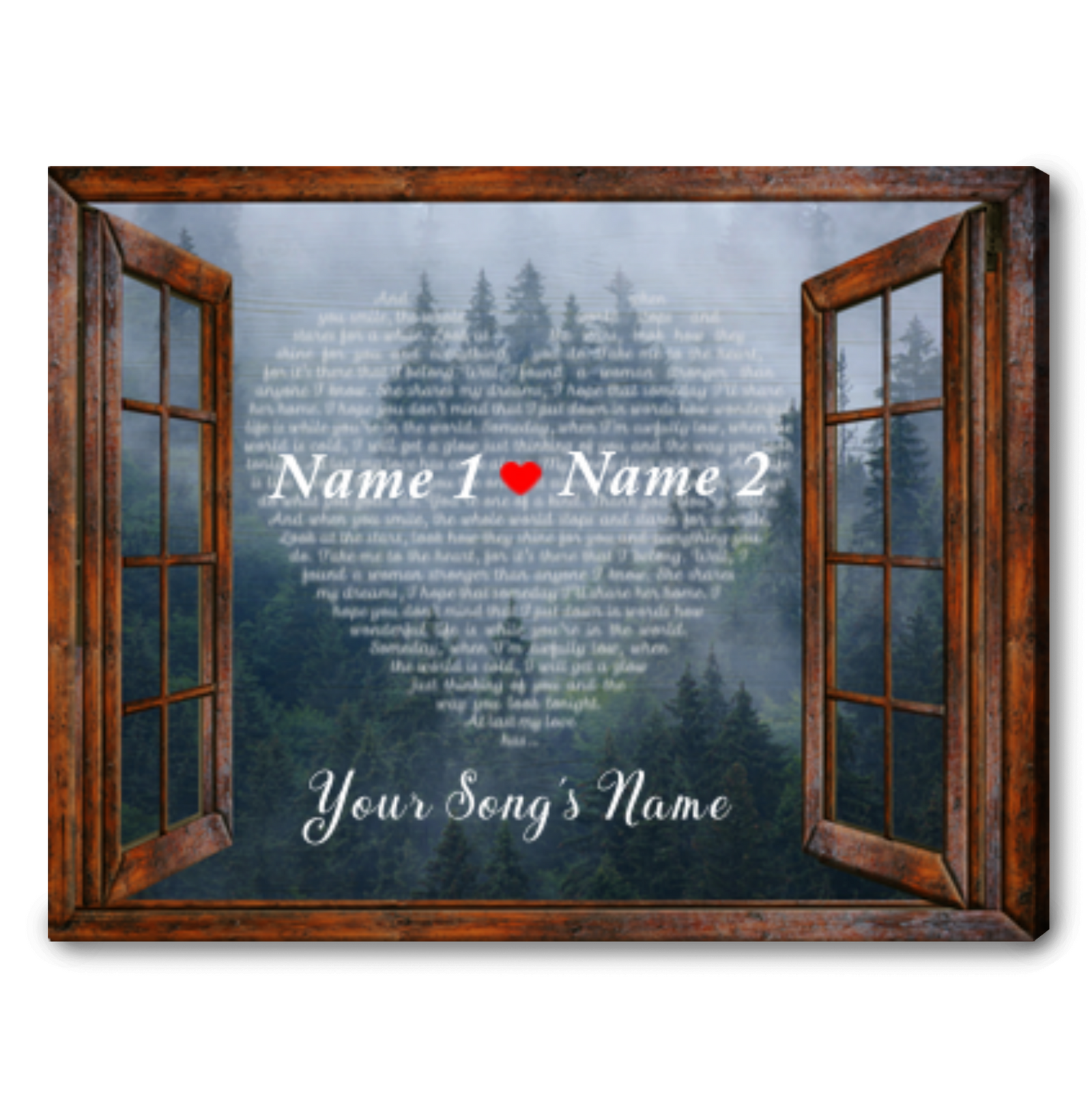 3rd Wedding Anniversary Gift For Wife Personalized Songs With Names Canvas Print