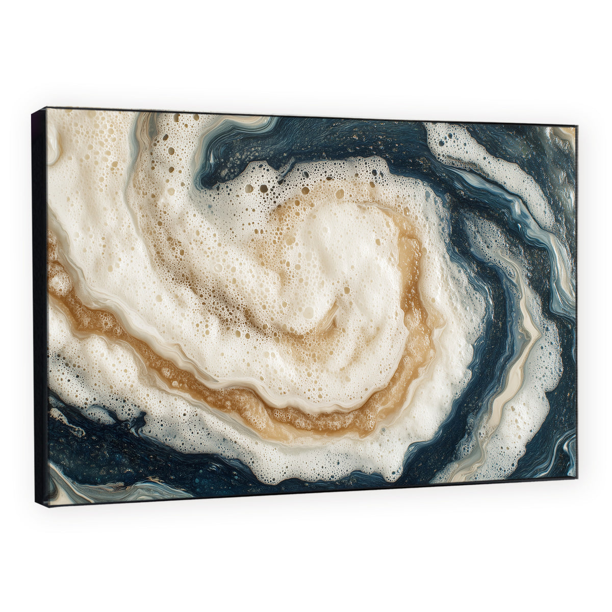 Abstract Seafoam Swirl Acrylic Canvas Wall Art Print